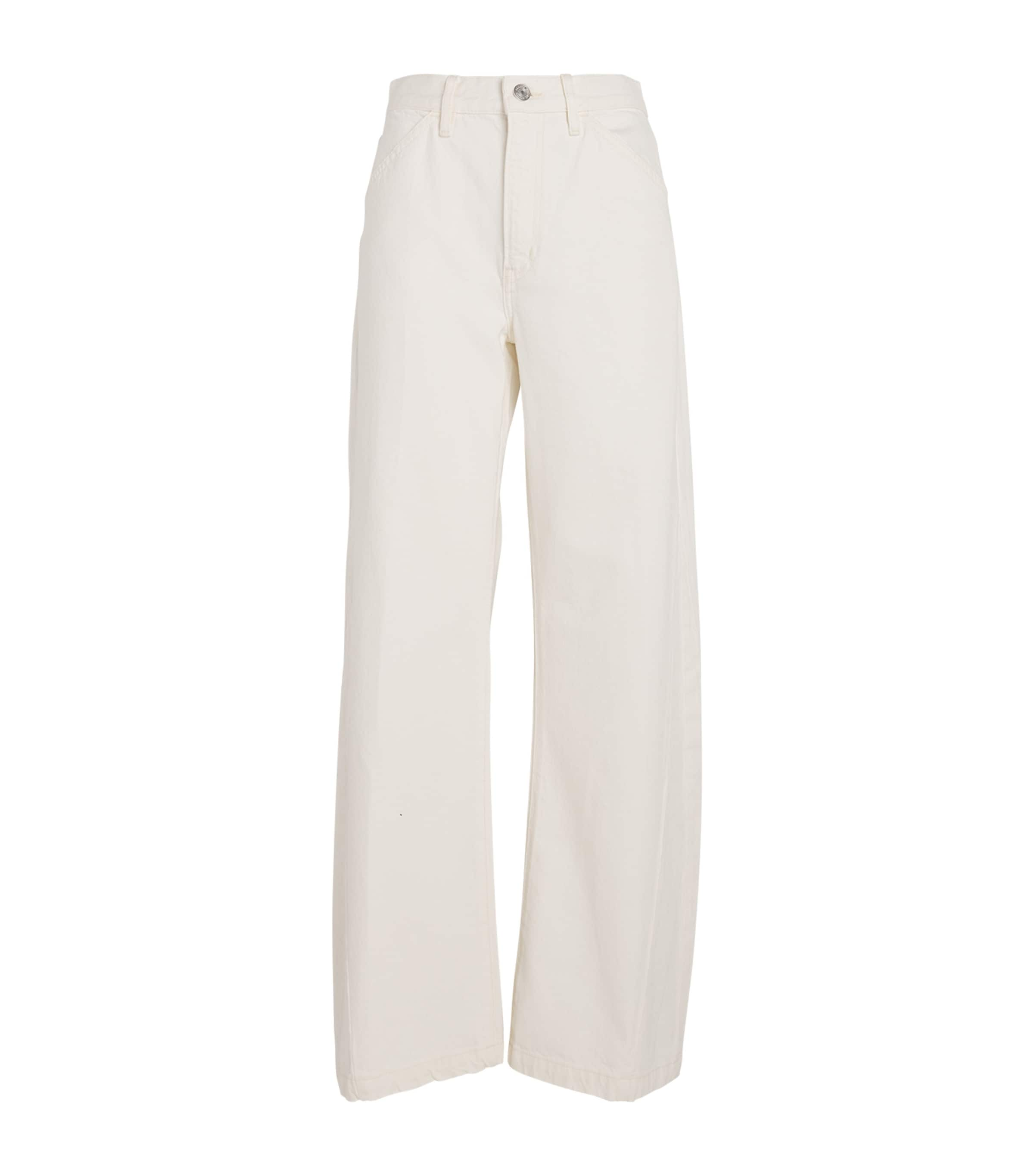 Frame Le Baggy Palazzo Jeans In Neutral