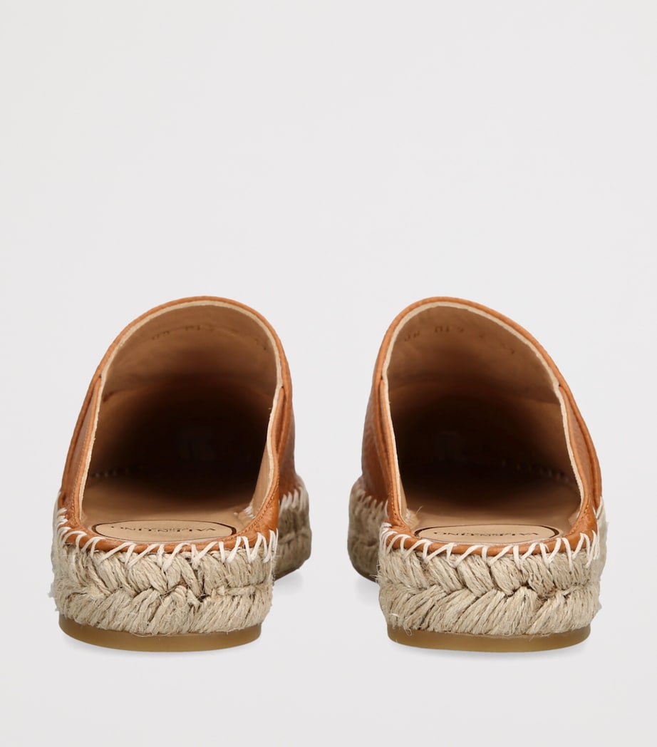 Leather Espadrille Mules TAN Image 2