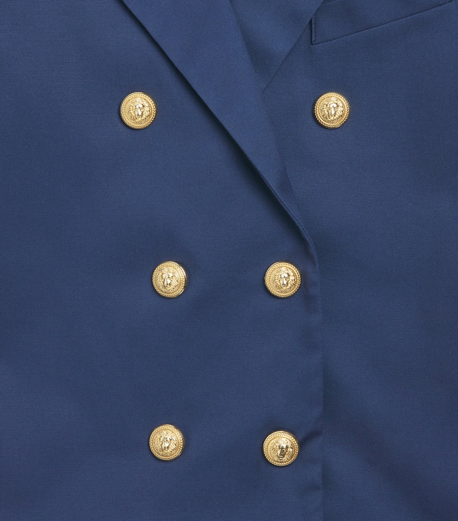 Stretch-Cotton Tailored Dress (4-14 Years) 620 BLUE Image 3