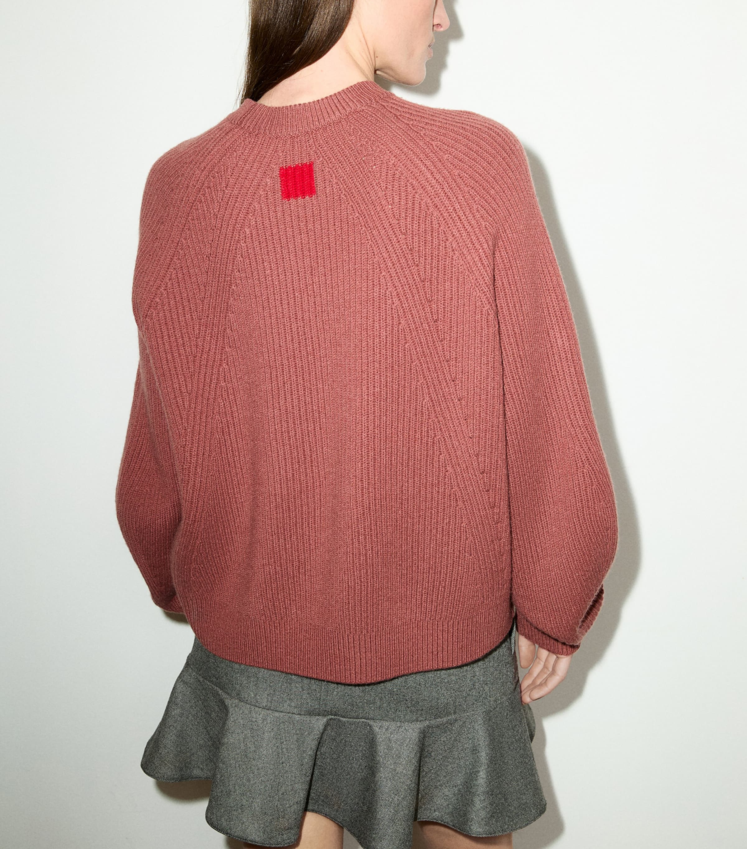 MAX&Co. Womens Wool-Cashmere Balloon-Sleeve Sweater Cocoa Image 3