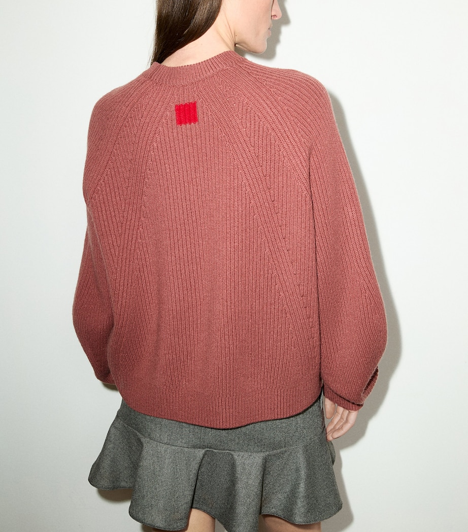 MAX&Co. Womens Wool-Cashmere Balloon-Sleeve Sweater Cocoa Image 3