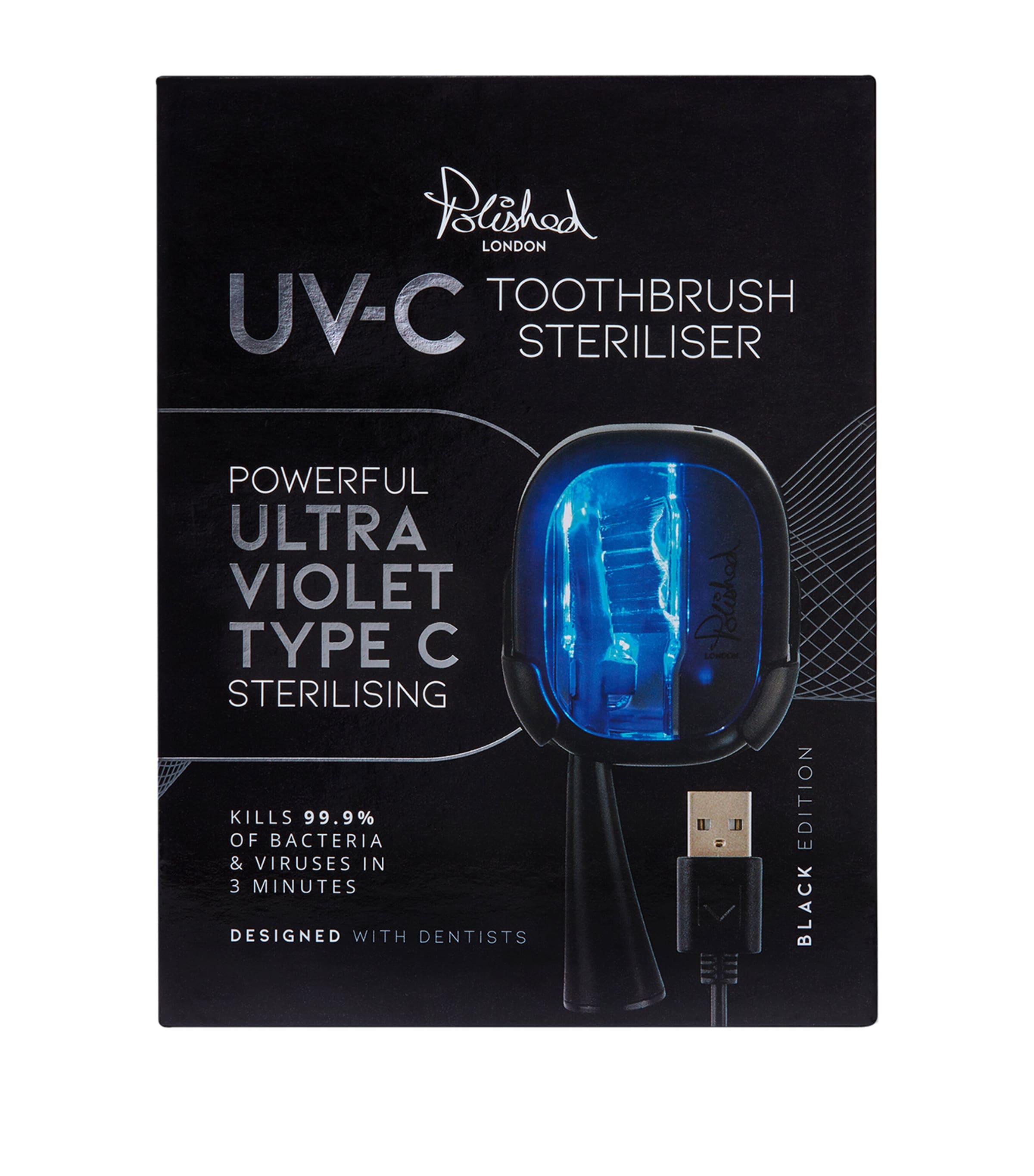 Polished London Uv-c Toothbrush Head Steriliser