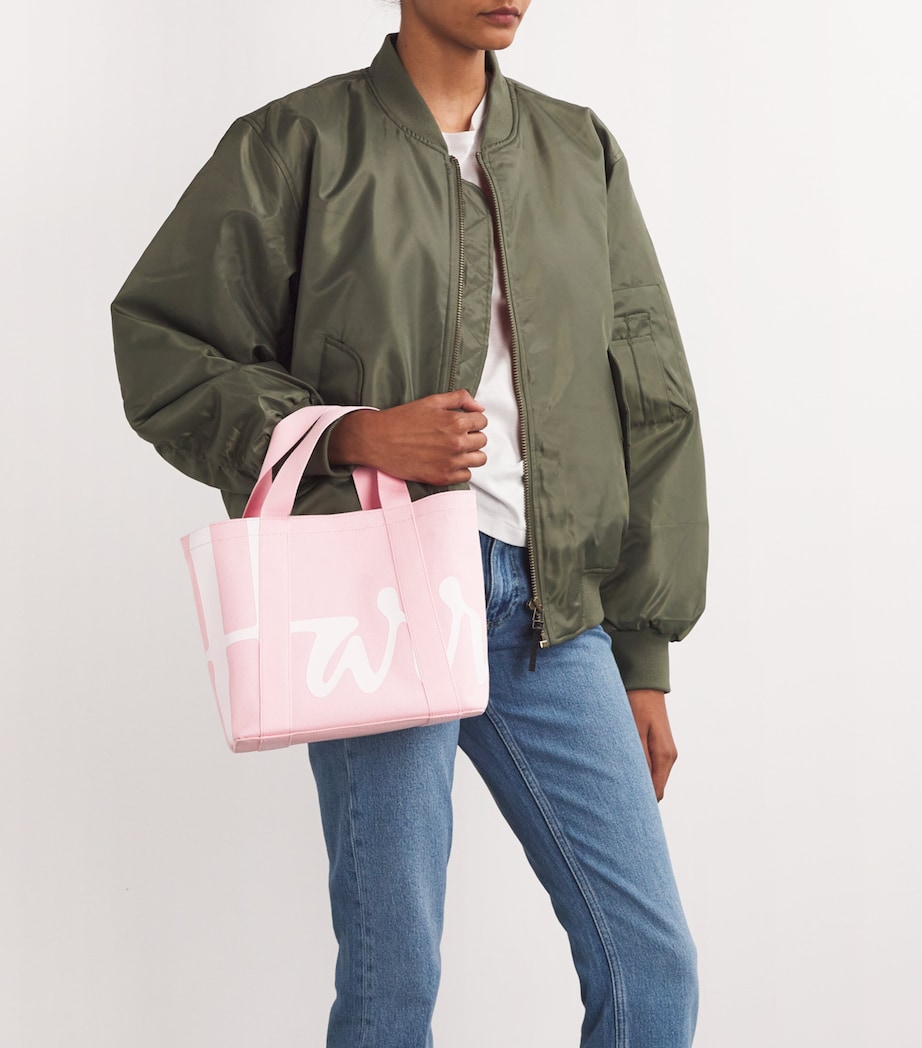 Mini Cotton Logo Tote Bag LIGHT PINK Image 2