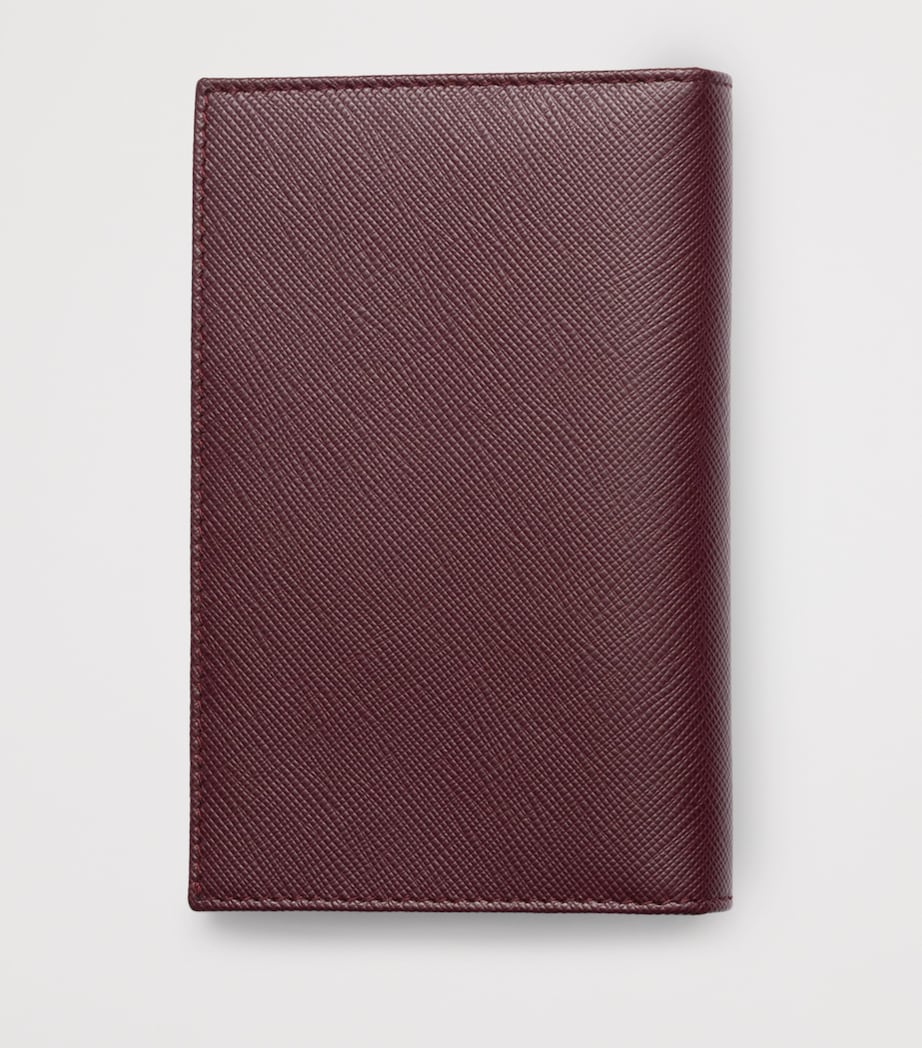 Saffiano Leather Logo Passport Holder F0007 Image 3