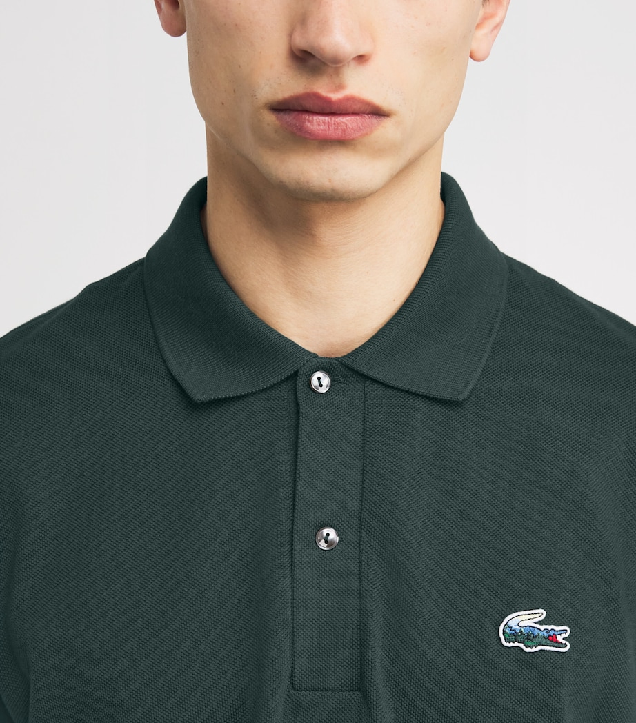 Cotton Logo Polo Shirt GREEN Image 6