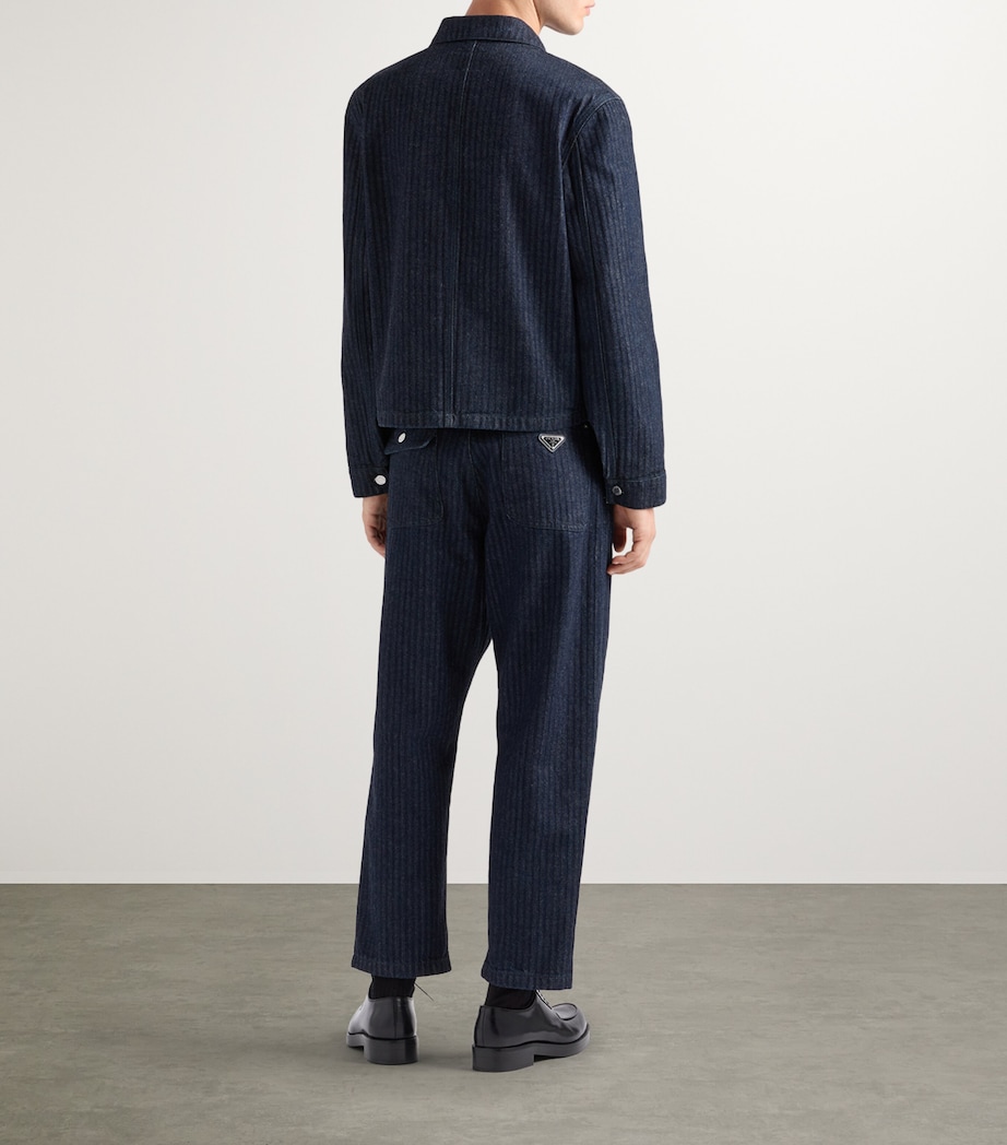 Chevron Denim Jacket F0008 Image 5