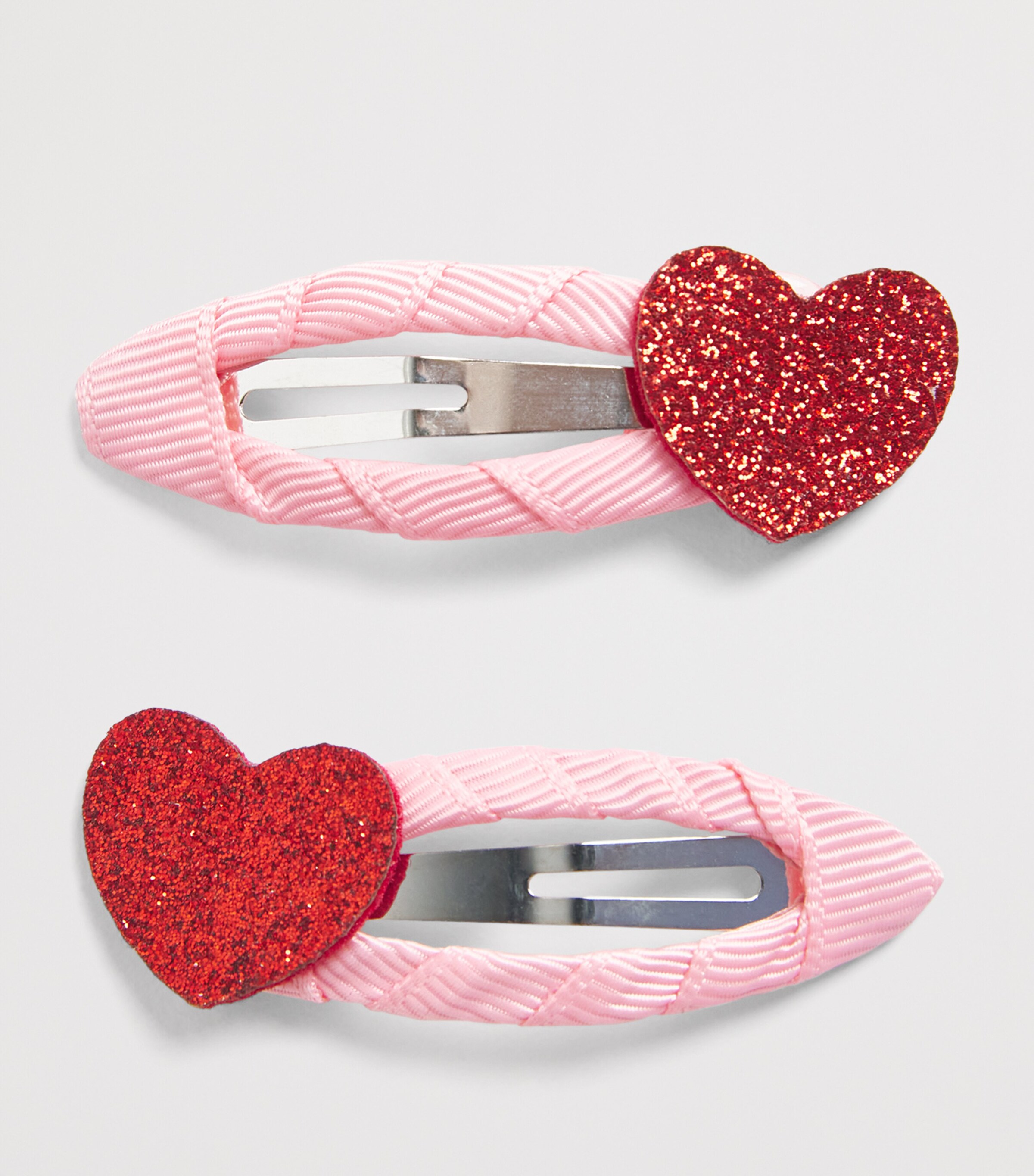 Rockahula Love Heart Glitter Hair Clips Red Image 2