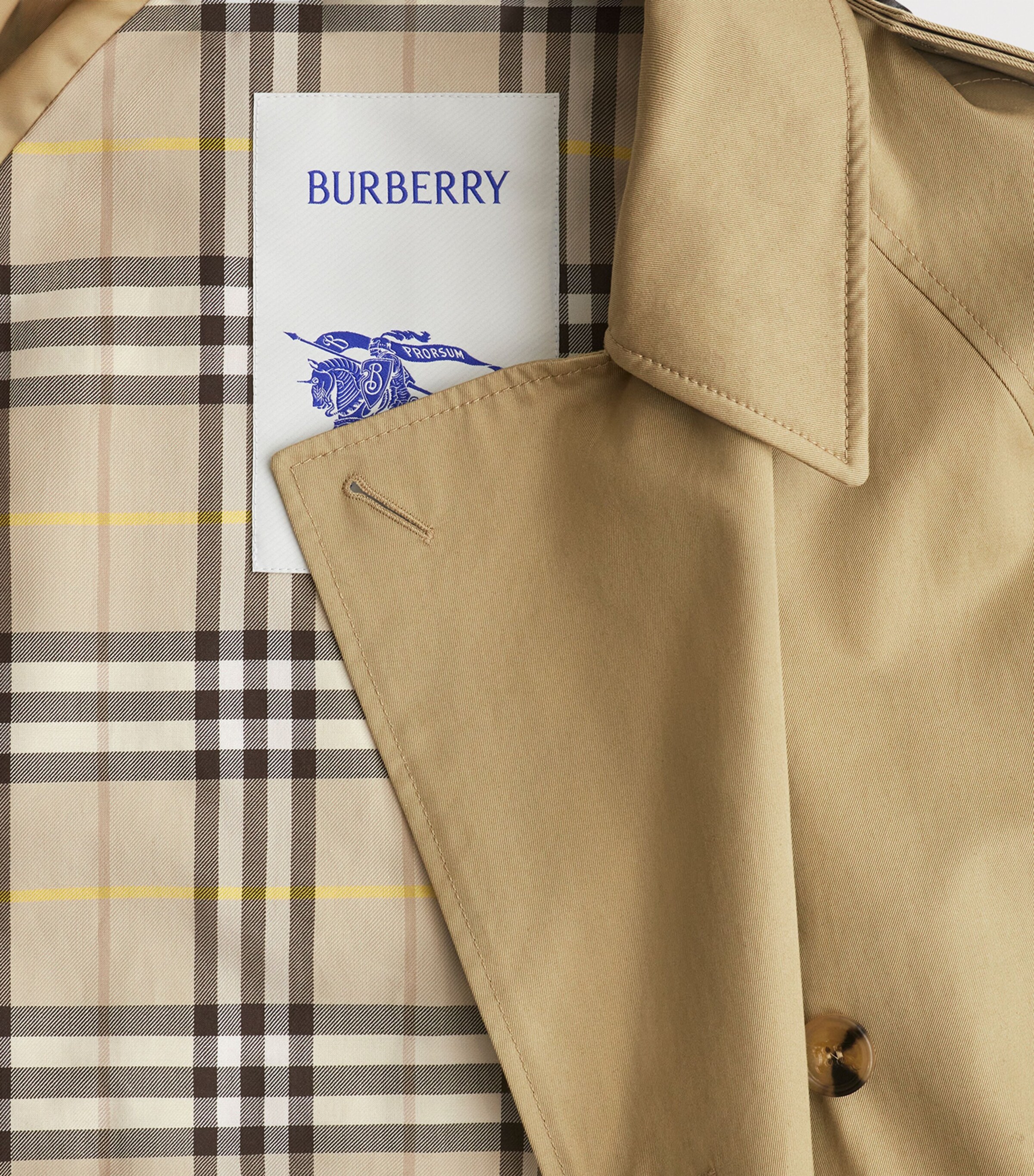 Burberry's ベージュ Burberry Beige Long Gabardine Castleford Trench Coat | Harrods SA