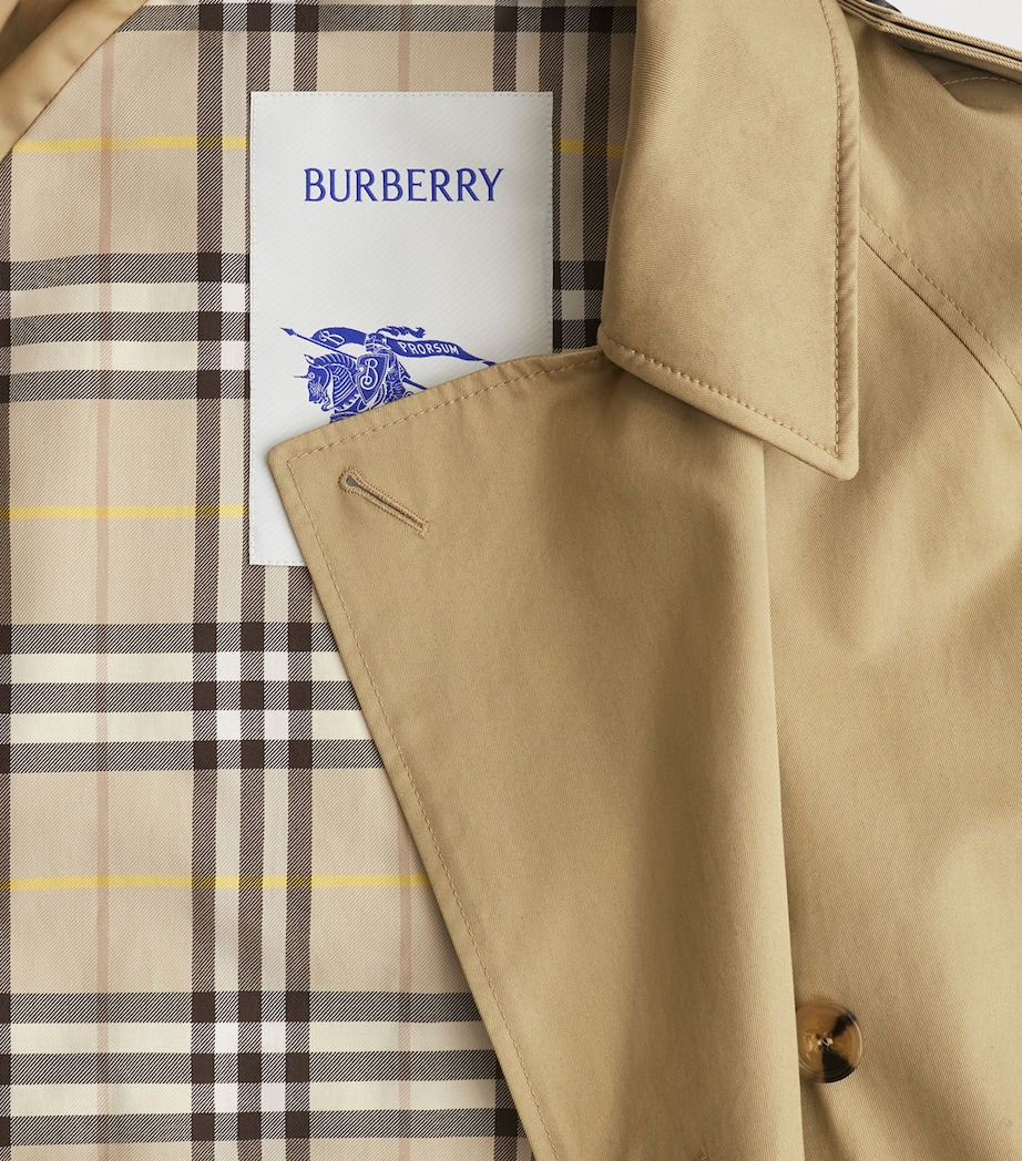 Burberry Womens Long Gabardine Castleford Trench Coat Beige Image 7