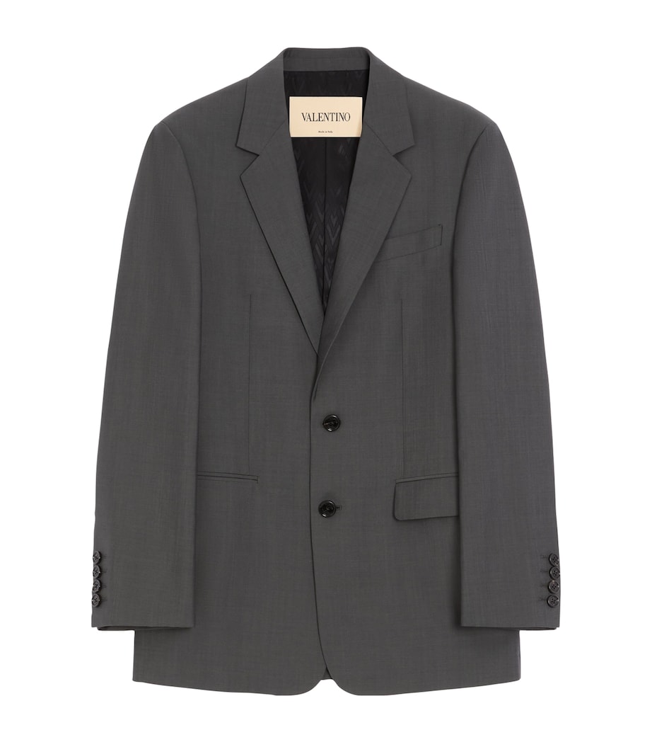 Valentino Mens Mohair-Wool Single-Breasted Blazer Image 1