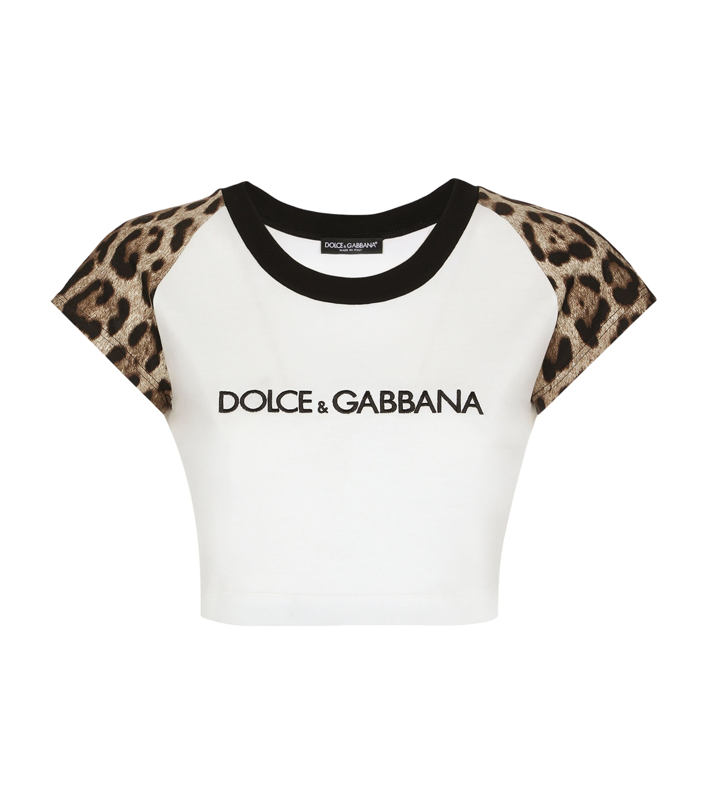 Dolce & Gabbana Leopard Print Round-necked T-shirt