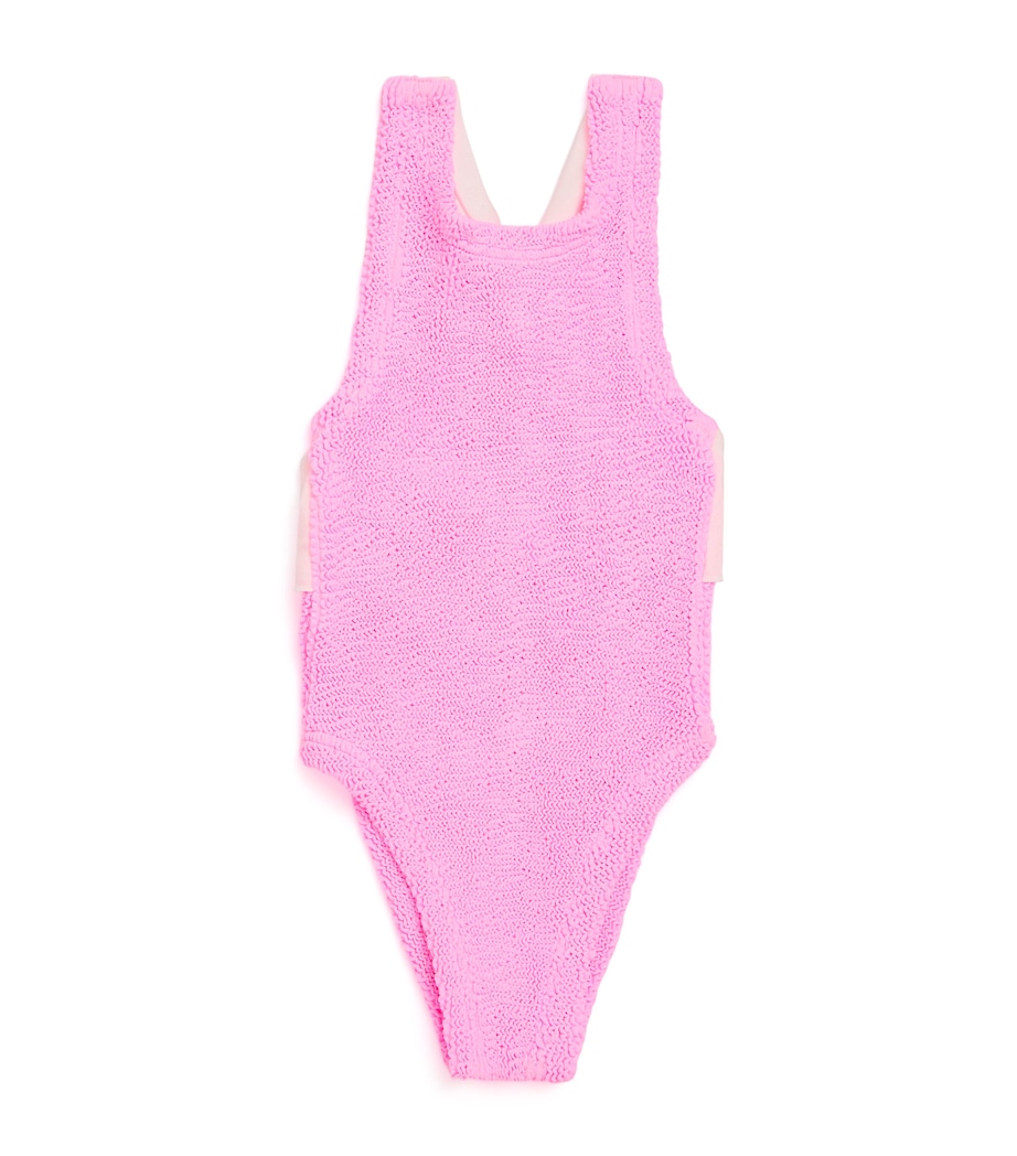 Ruffle-Trim Cross-Back Lara Swimsuit (2-6 Years) BUBBLEGUM Image 1