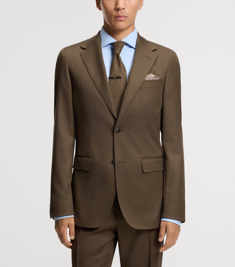 BOSS Mens Wool-Mohair Straight Fit Blazer Image 2