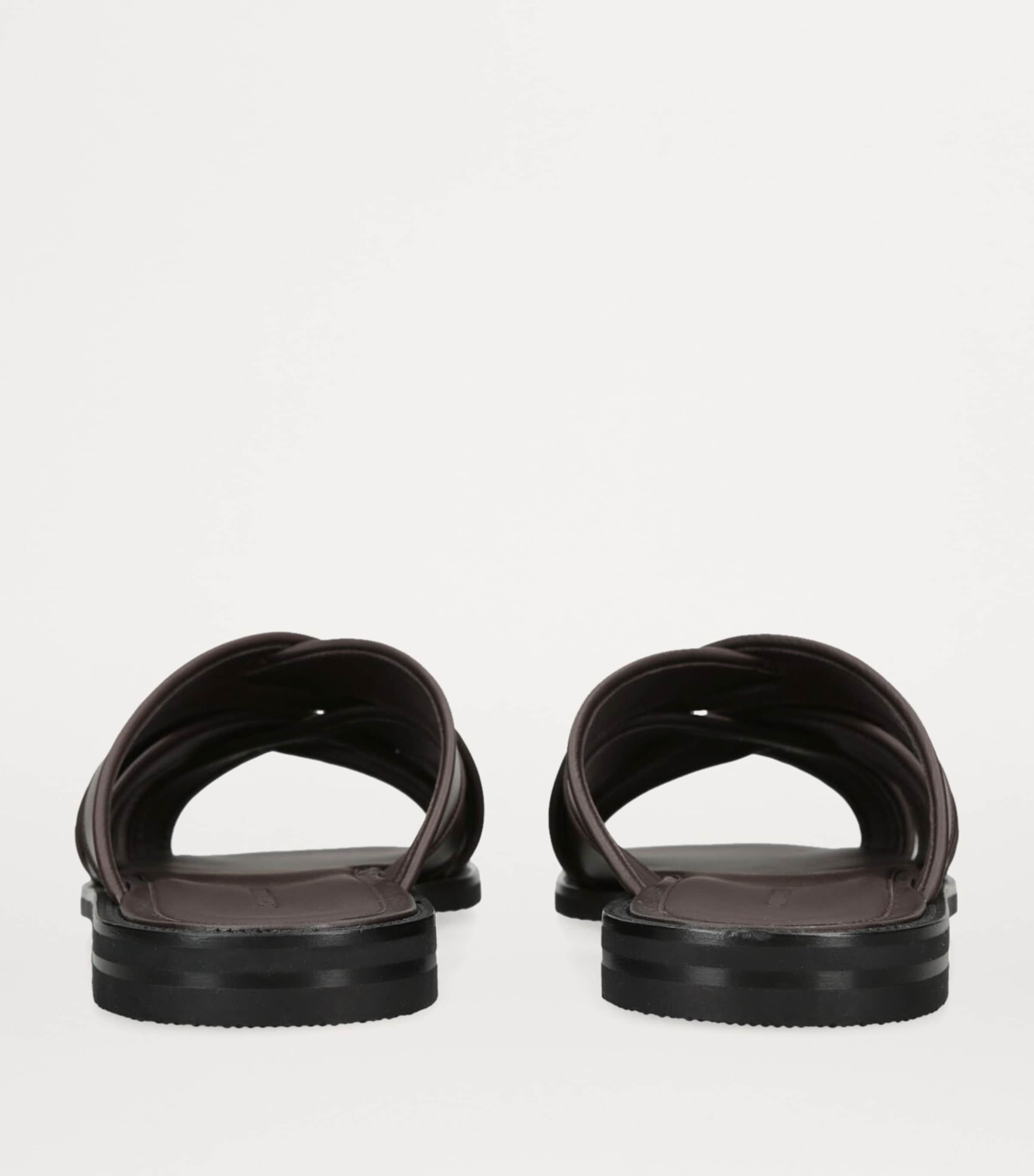 John Lobb Leather Salt Sandals Brown Image 2