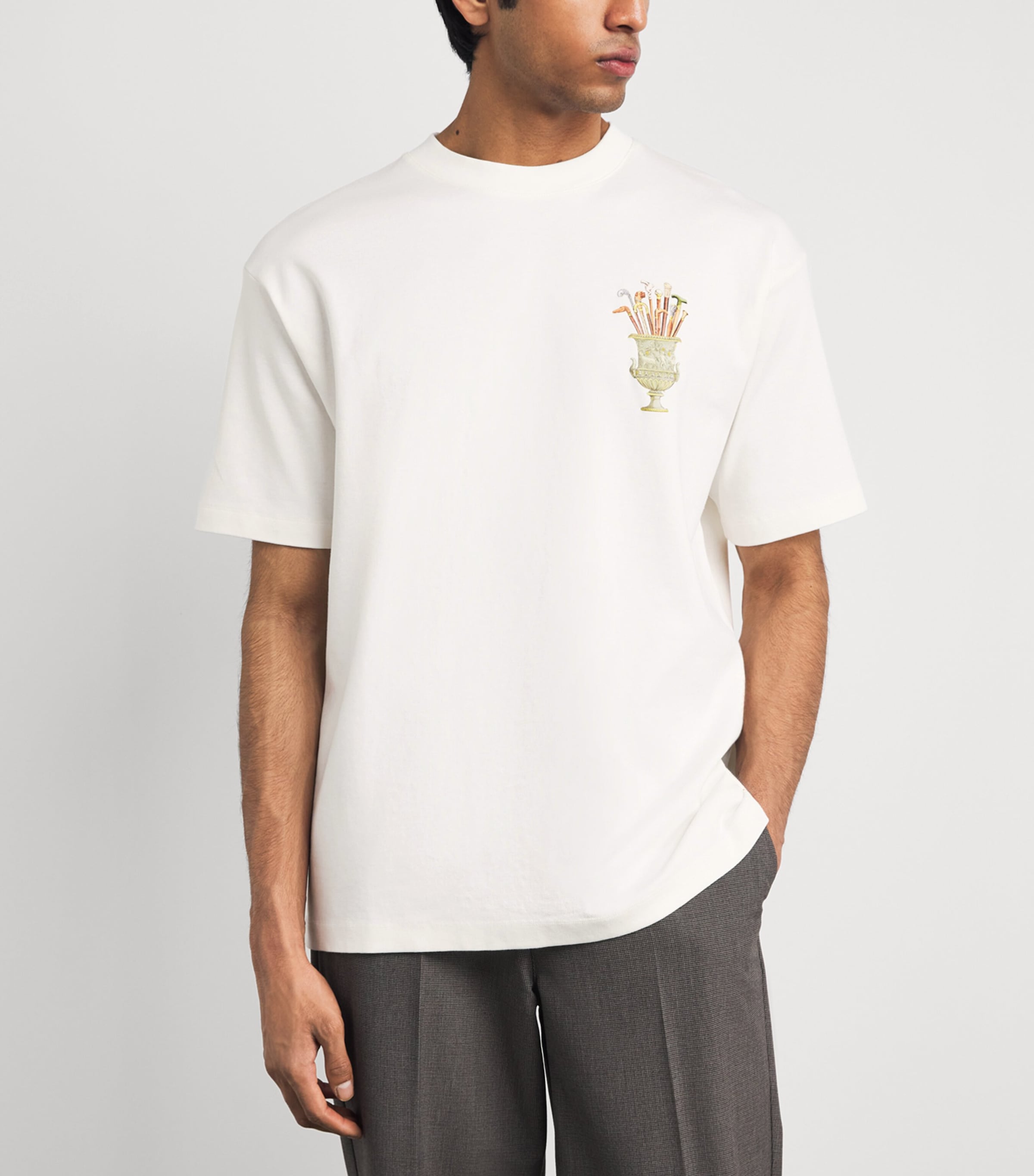 Drôle De Monsieur Mens Cotton Cannes T-Shirt Off White Image 4