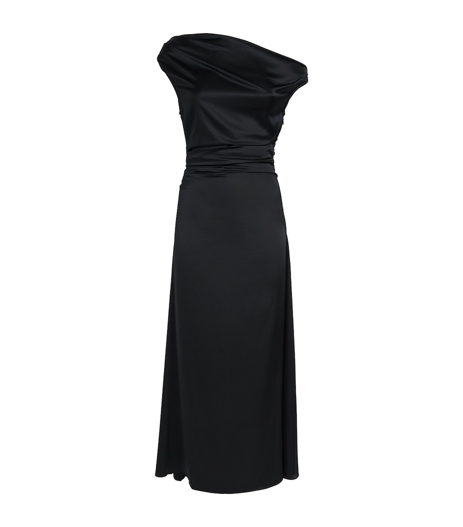 Stretch-Silk Phare Midi Dress BLK BLACK Image 1