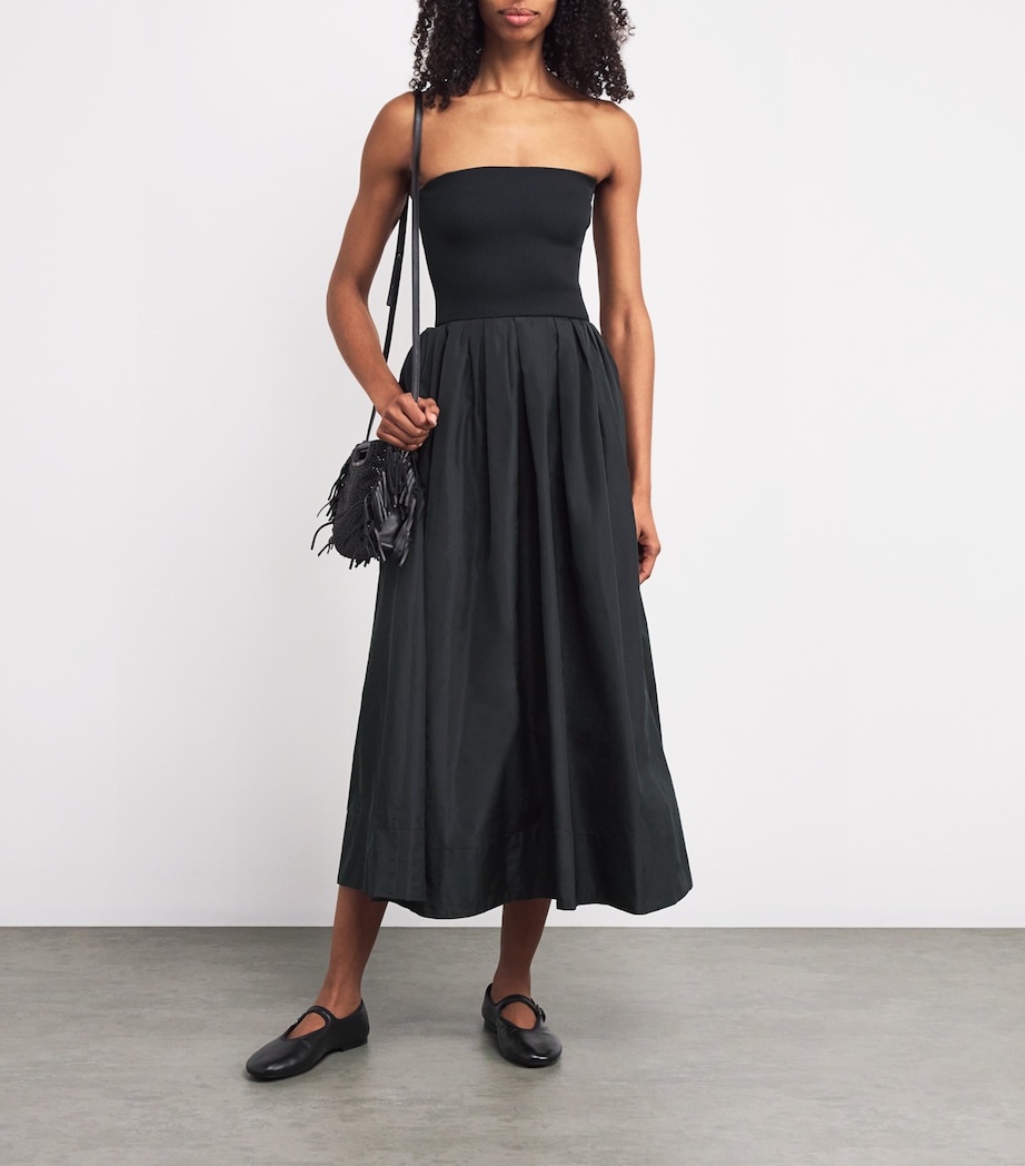 Strapless Midi Dress BLACK Image 2