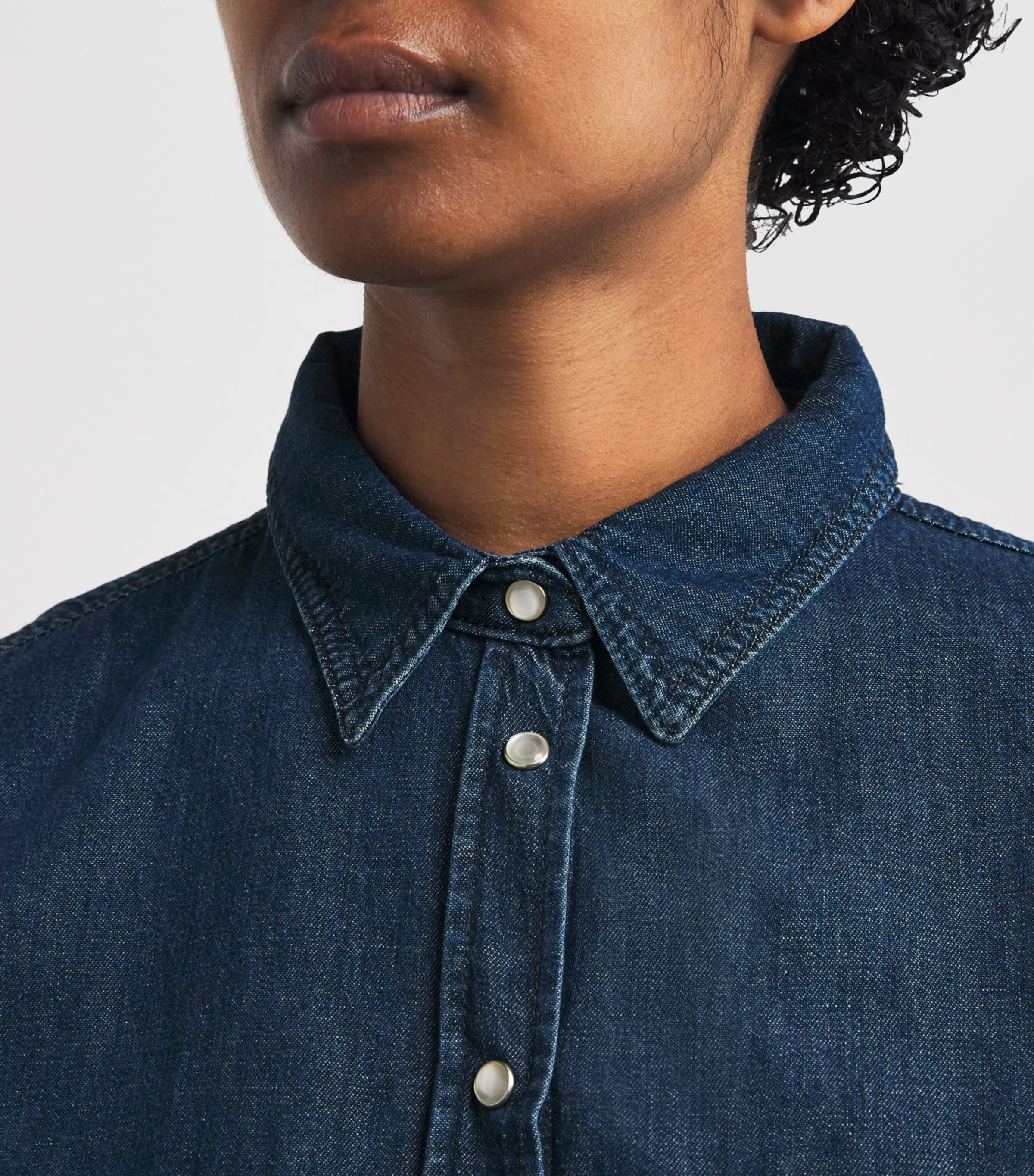 Denim Shirt NAVY Image 6