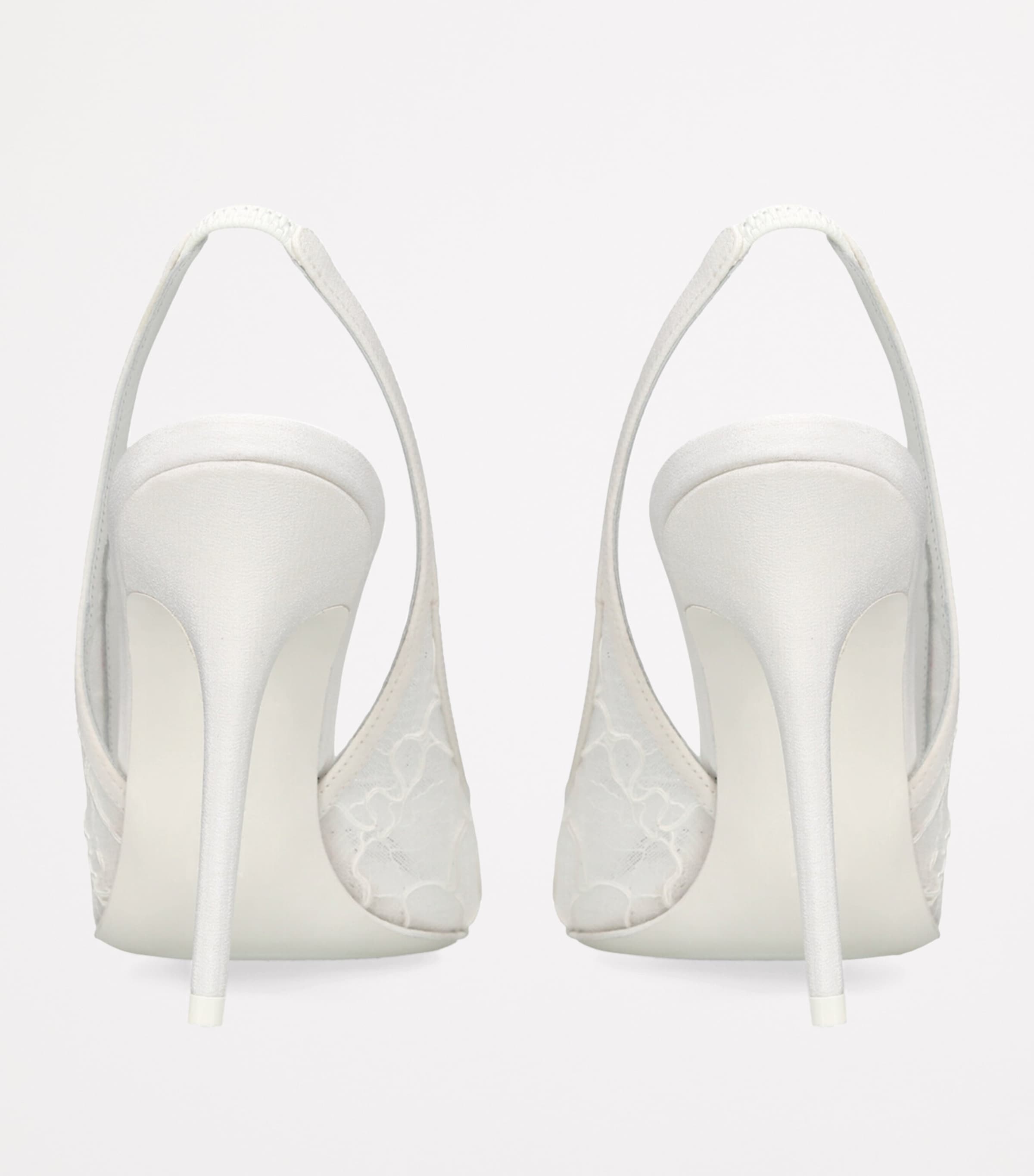 Lace Anok Slingback Pumps 105 WHITE Image 2