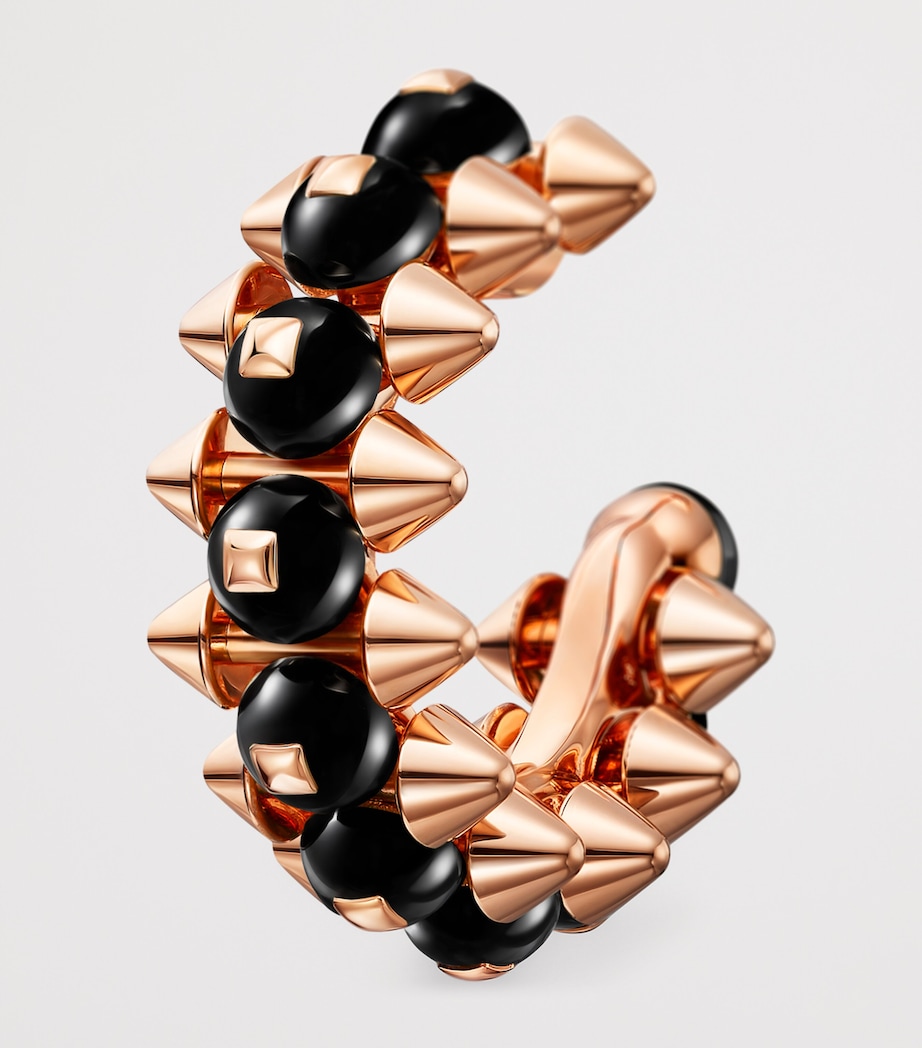 Cartier Rose Gold and Onyx Clash de Cartier Hoop Earrings Rose Gold Image 4