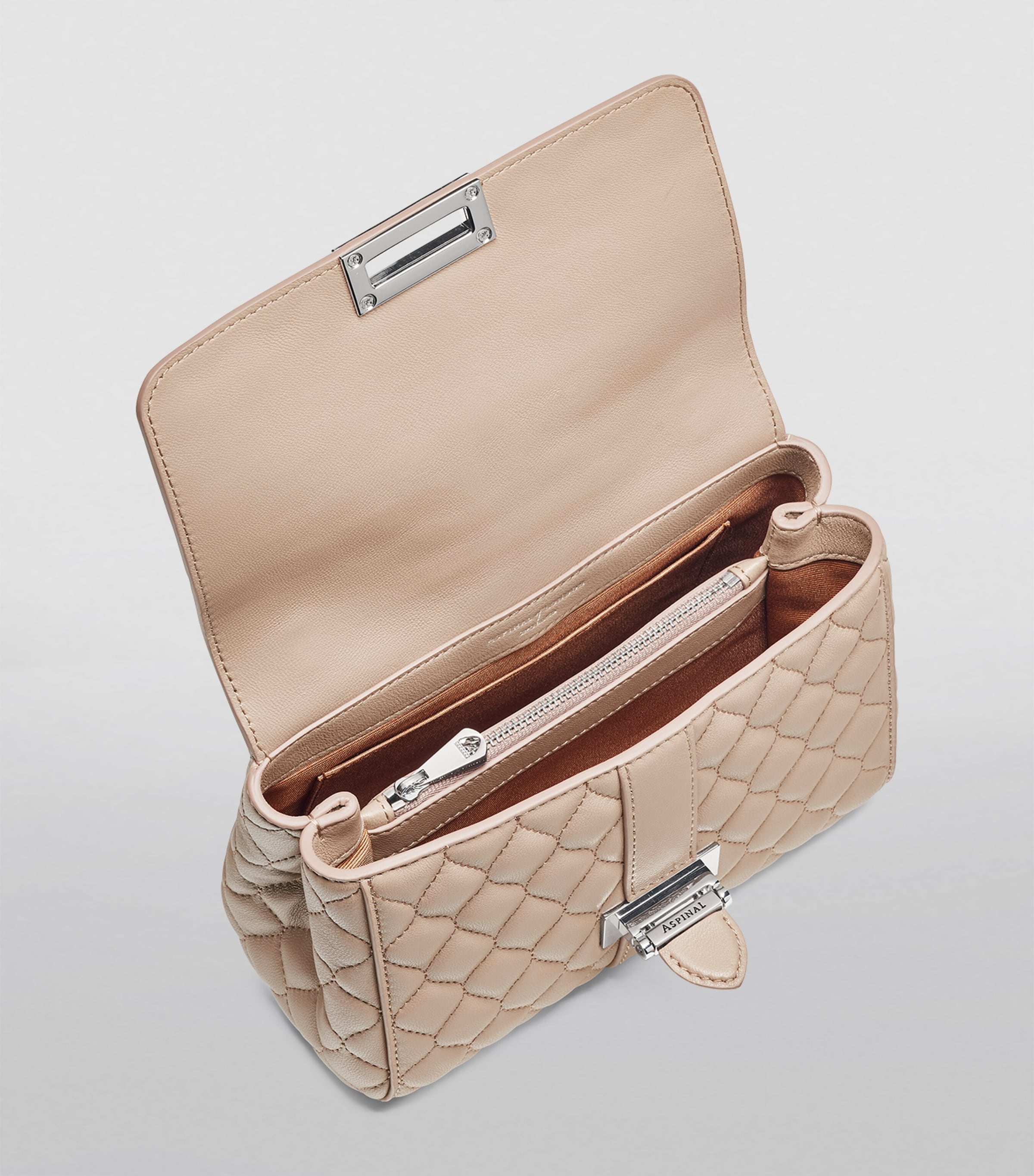 Leather Lottie Shoulder Bag TAUPE Image 6