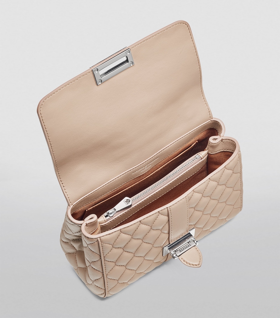 Leather Lottie Shoulder Bag TAUPE Image 6