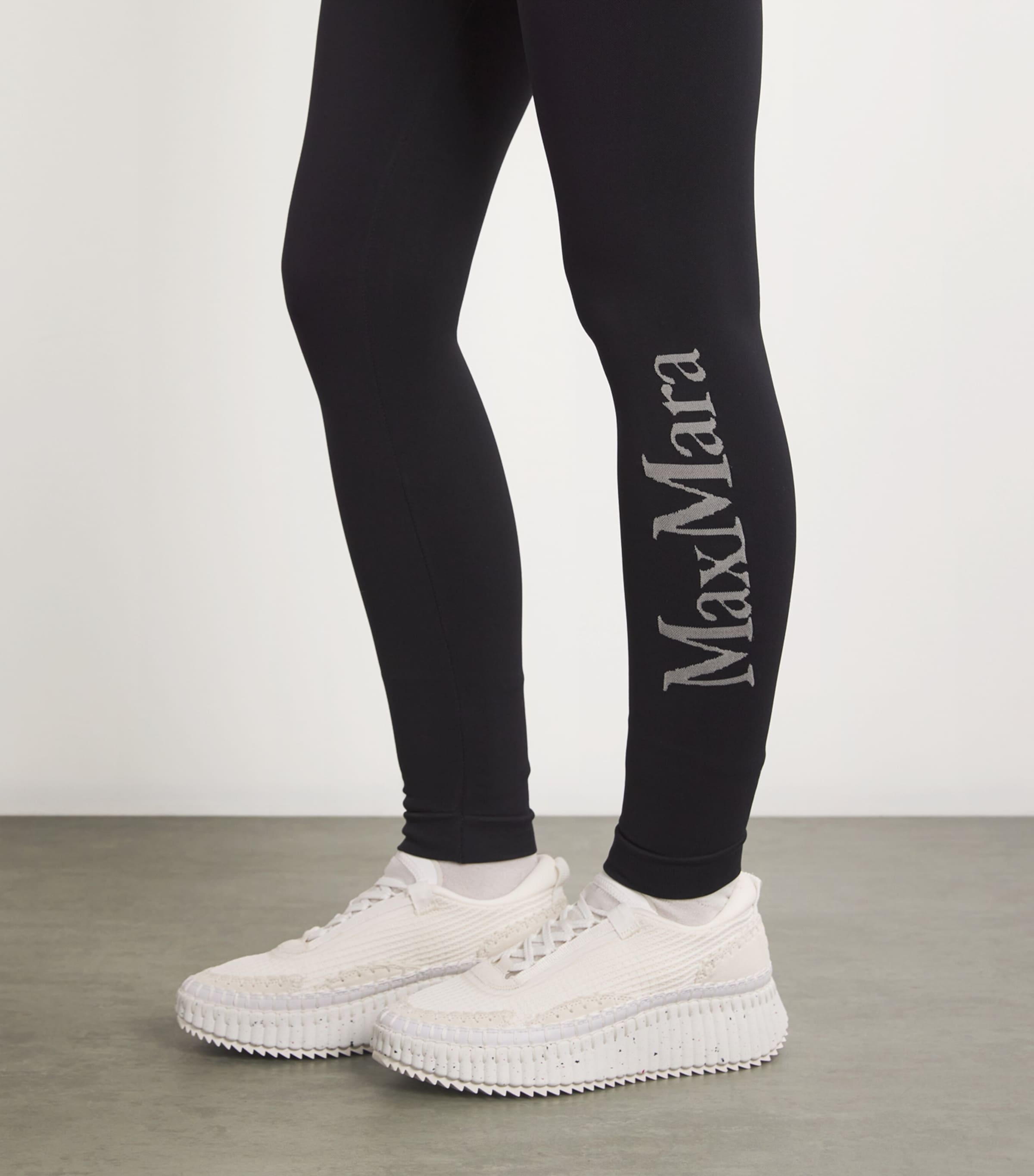 Max Mara Womens Footless Tights Black Image 6