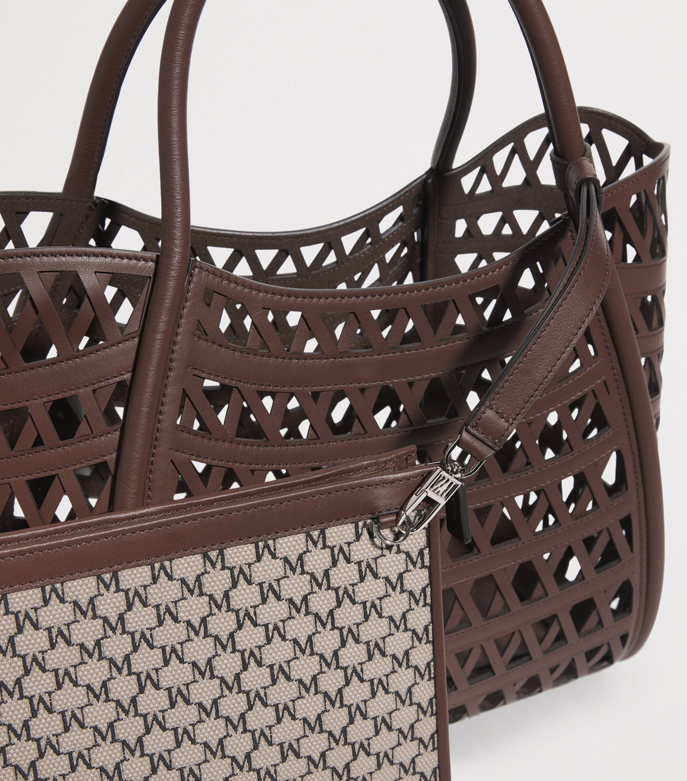 Max Mara Small Leather Marine Top-Handle Bag | Harrods US