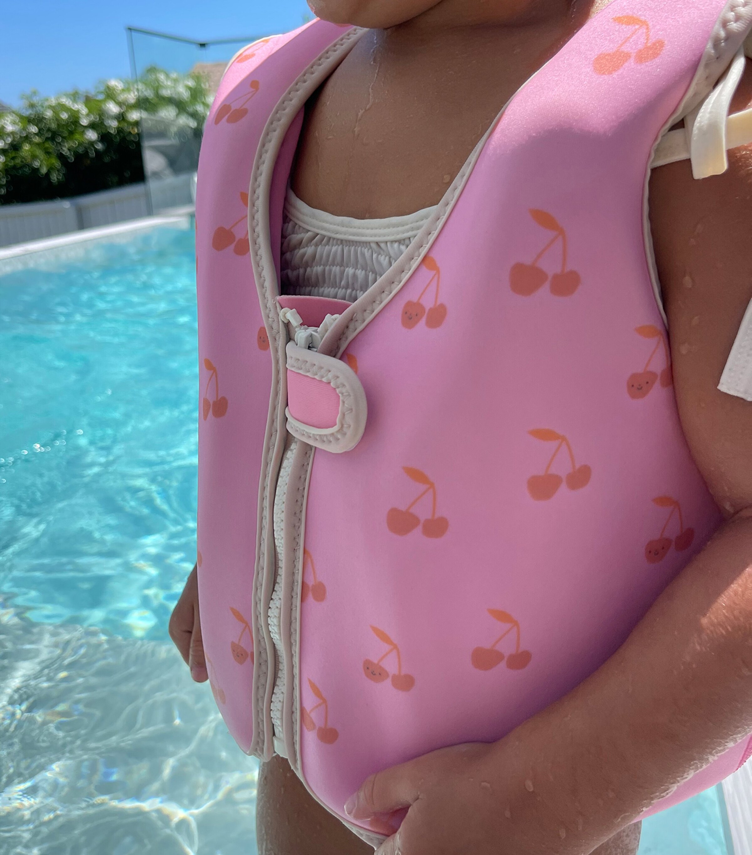 Cherry Print Swimming Vest (3-6 Years) COTTON CANDY Image 4