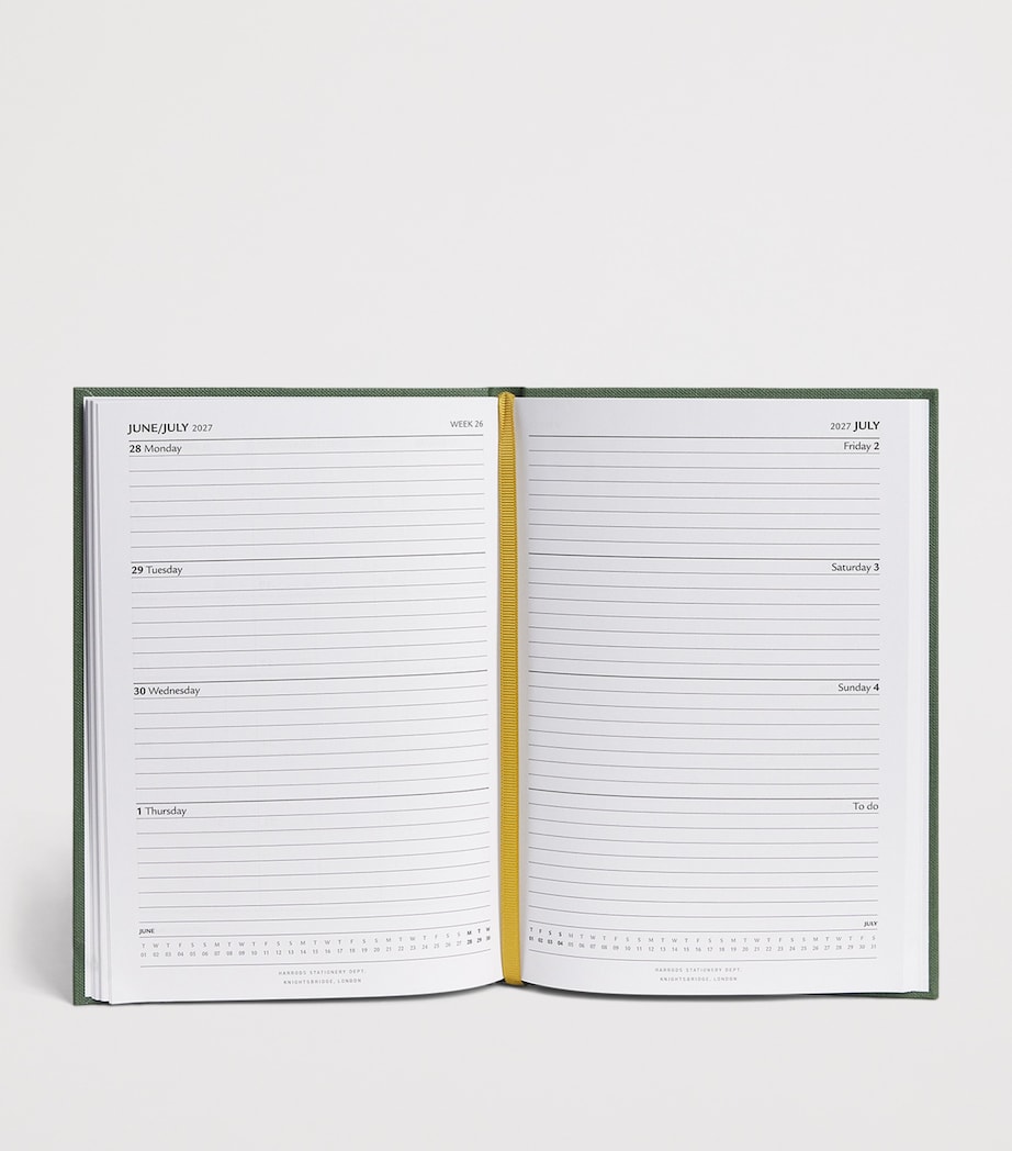 Harrods A5 2027 Diary Green Image 2