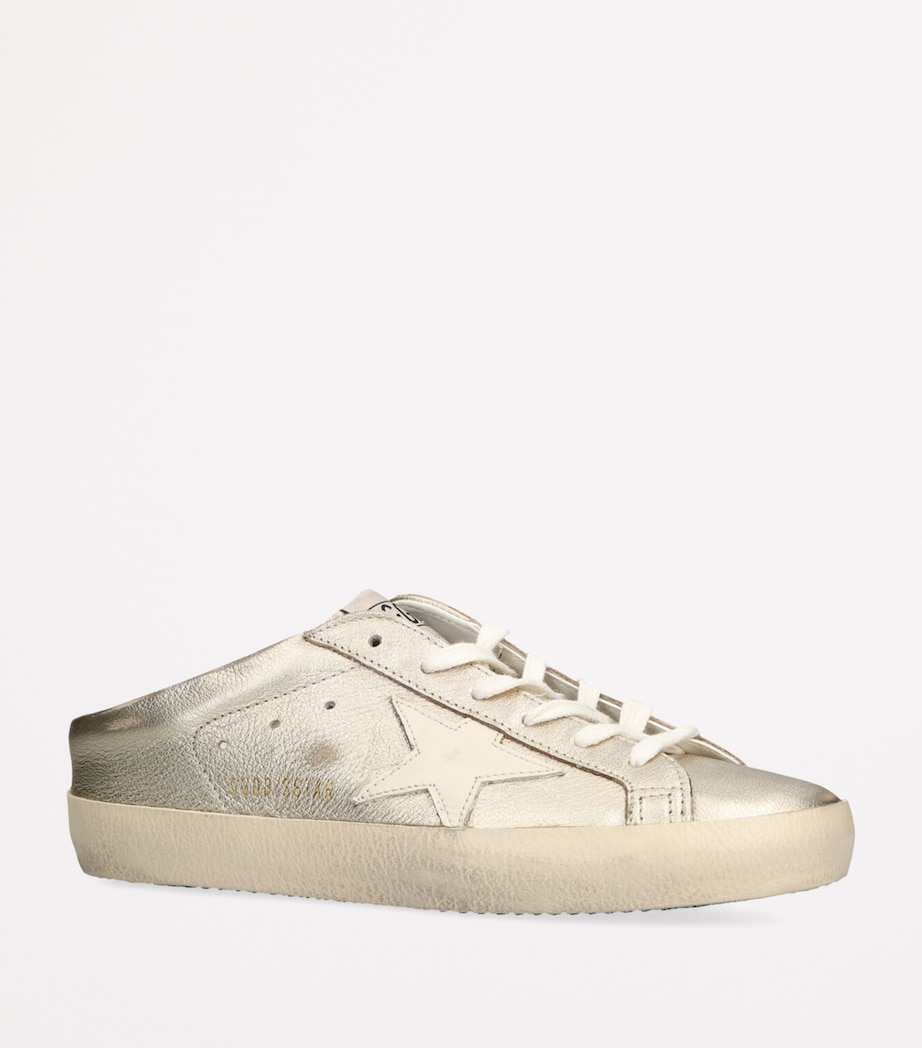 Golden Goose Leather Super Star Sabot Low-Top Sneakers Gold Comb Image 3