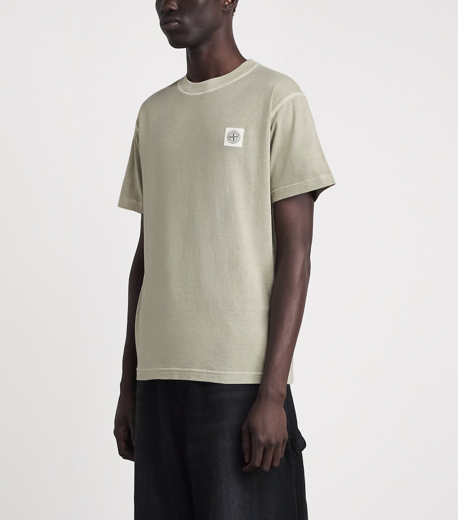 Stone Island Mens Cotton Logo T-Shirt Image 4