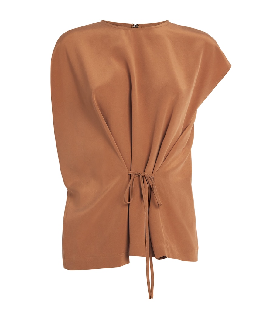 Yves Salomon Womens Silk Crepe Top Image 1