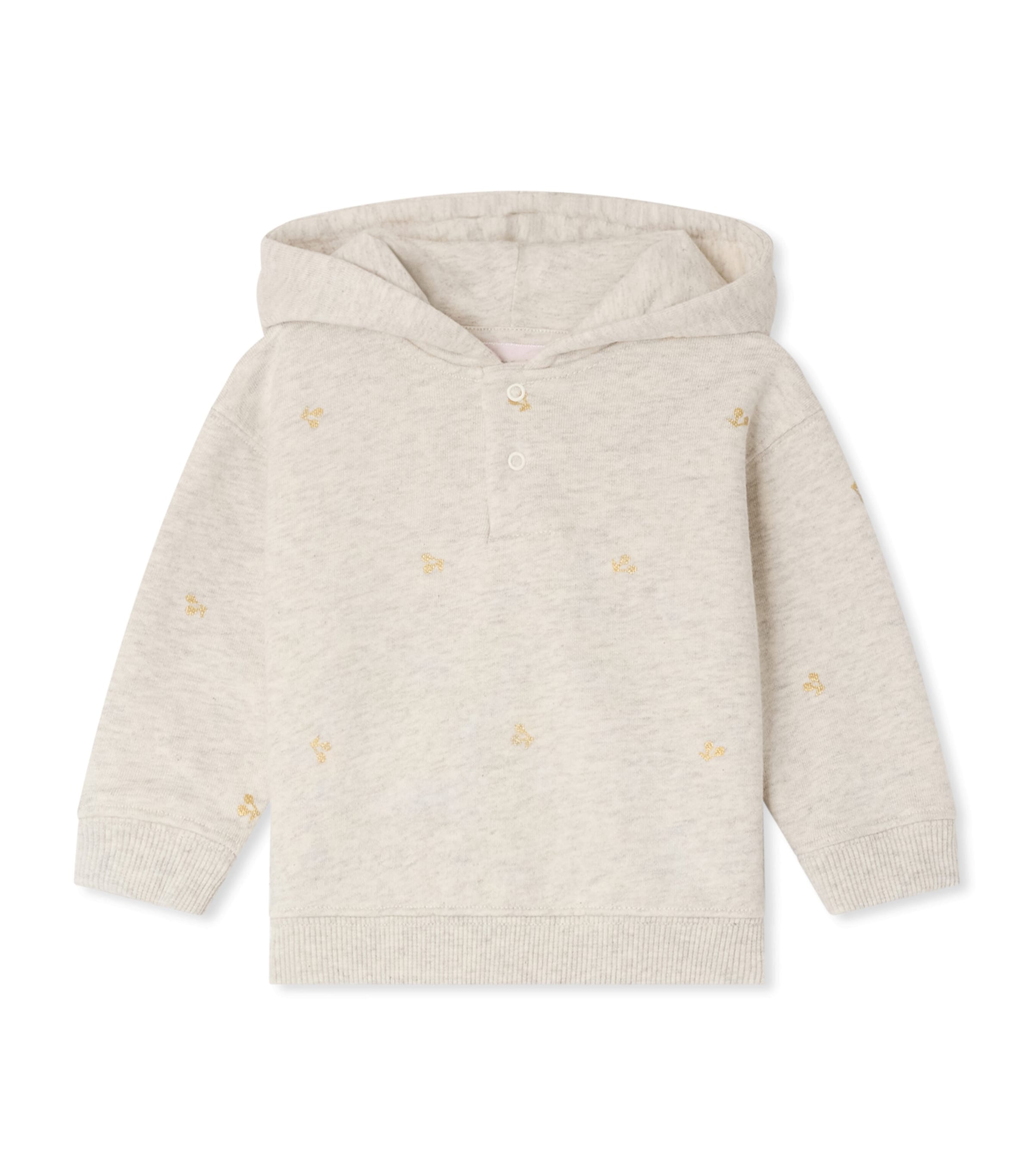 Cotton Cherry Print Hoodie (6-18 Months) IMPRIME BEIGE Image 1