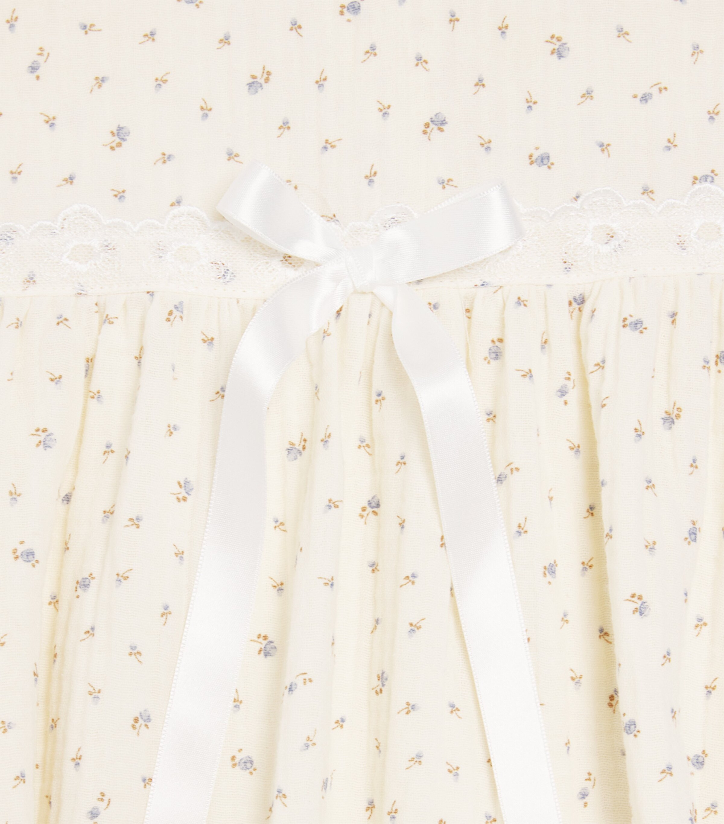 Amiki Cotton Talia Nightgown (2-14 Years) Yellow Flowers Image 3