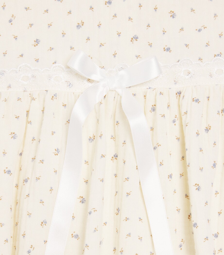 Amiki Cotton Talia Nightgown (2-14 Years) Yellow Flowers Image 3