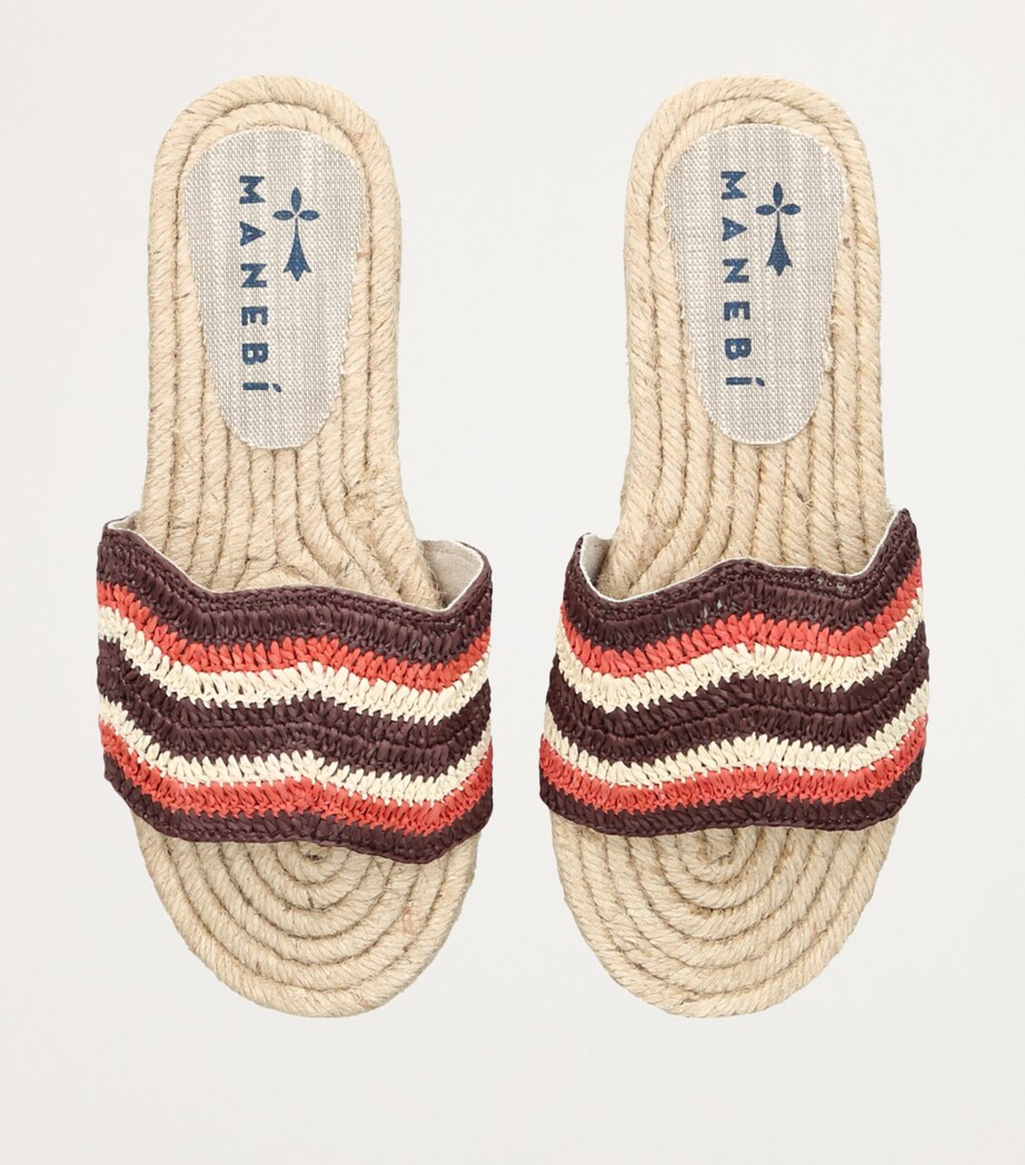 Raffia Crochet Slides BONE/COMB Image 4