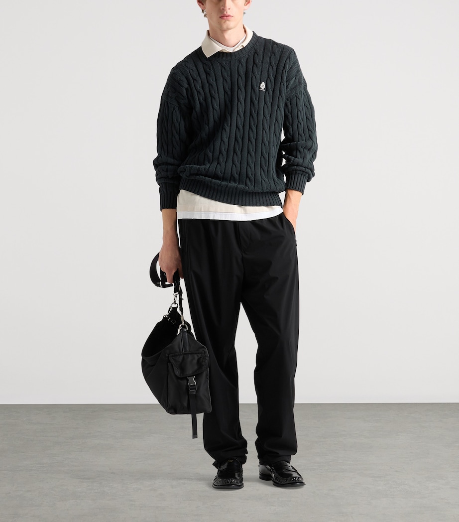 Prada Mens Re-Nylon Straight Sweatpants Black Image 2