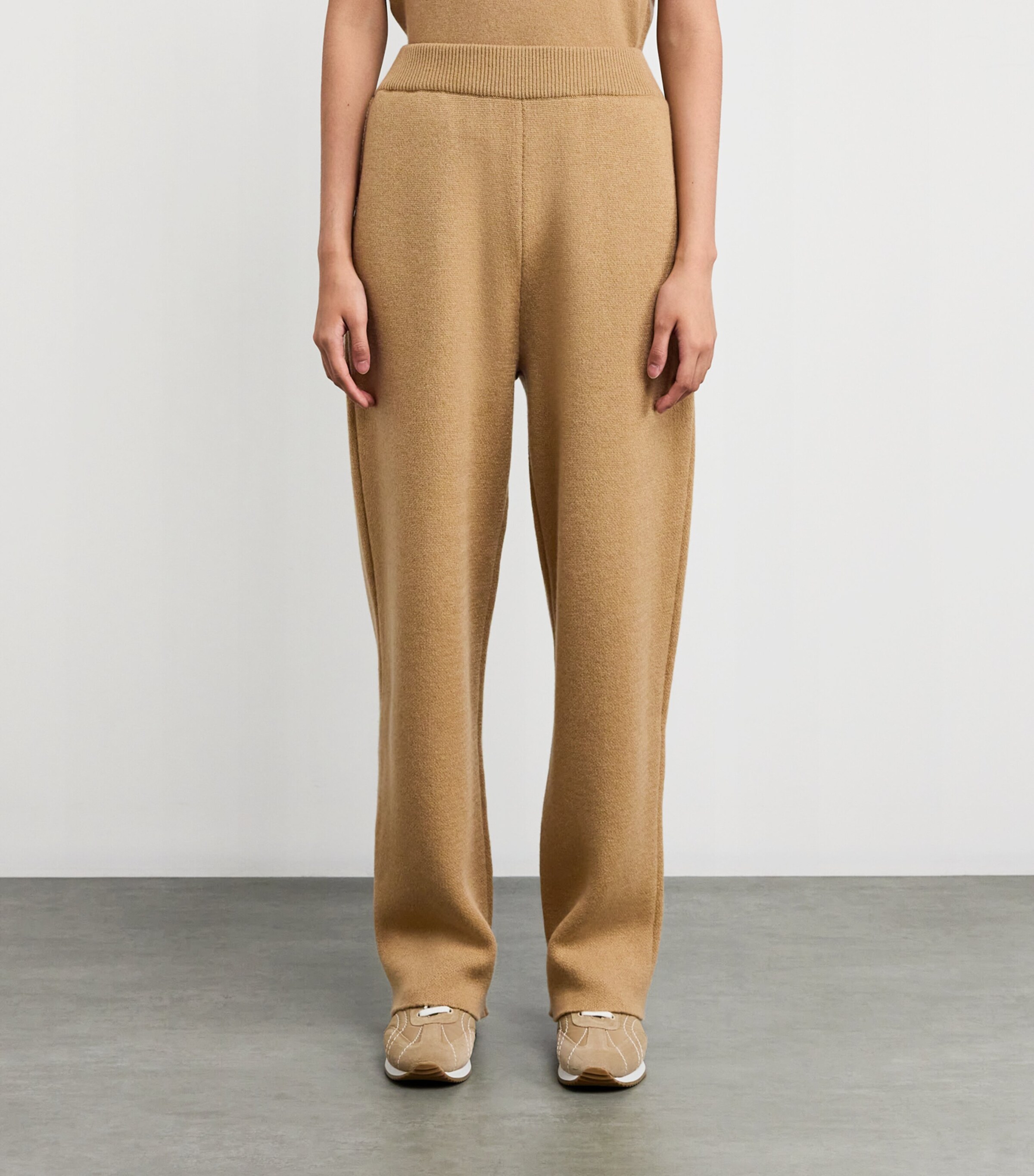 Cashmere-Blend Double-Faced Trousers Q25325 CAMEL/NATURAL Image 3
