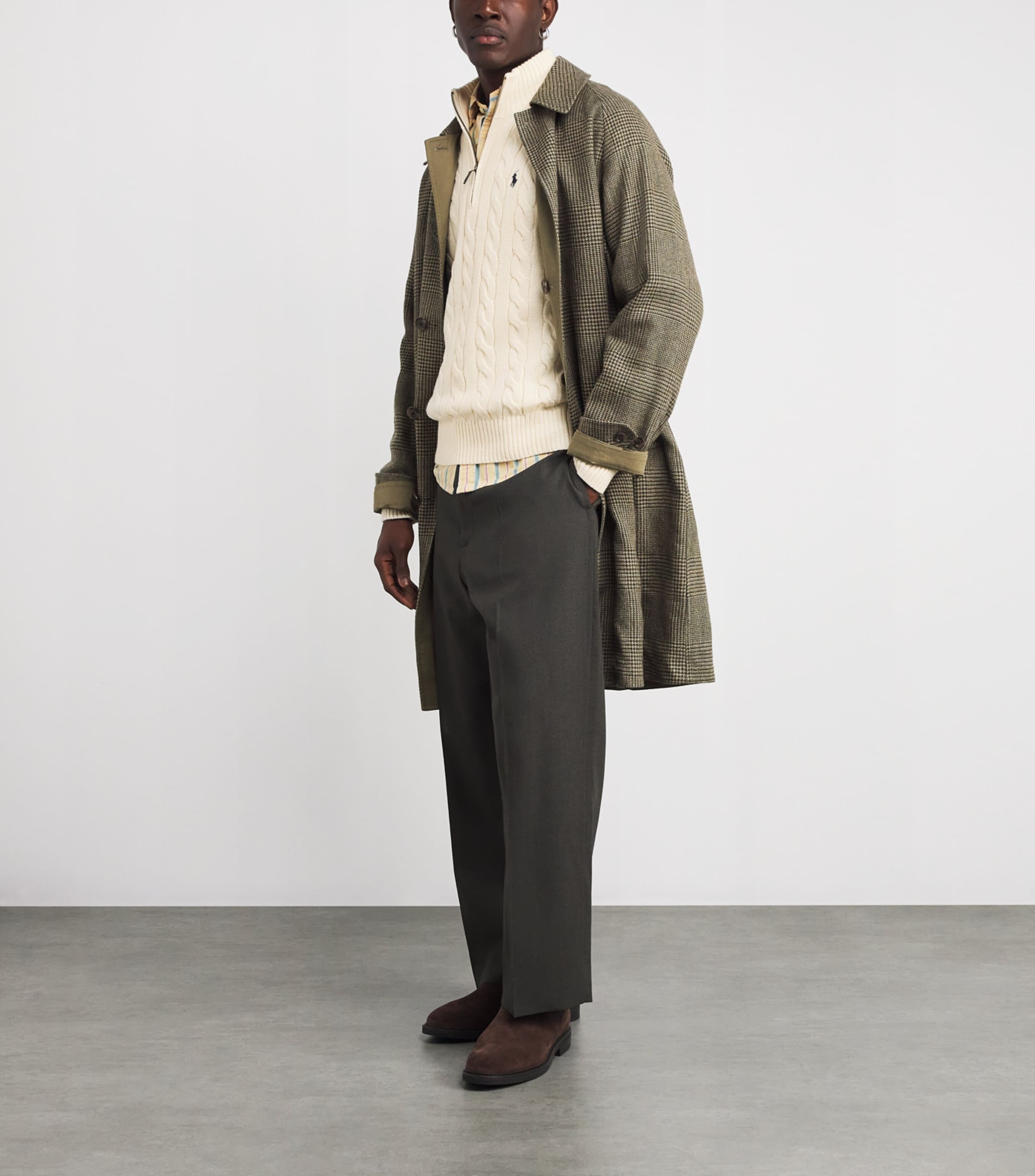 Cotton Cable Knit Sweater ANDOVER CREAM Image 2