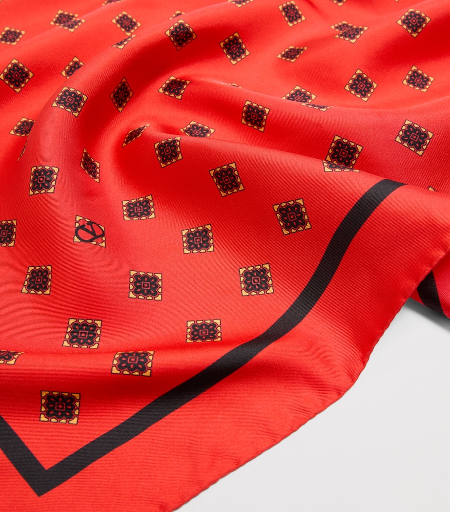 Silk Patterned Scarf V95 Image 4