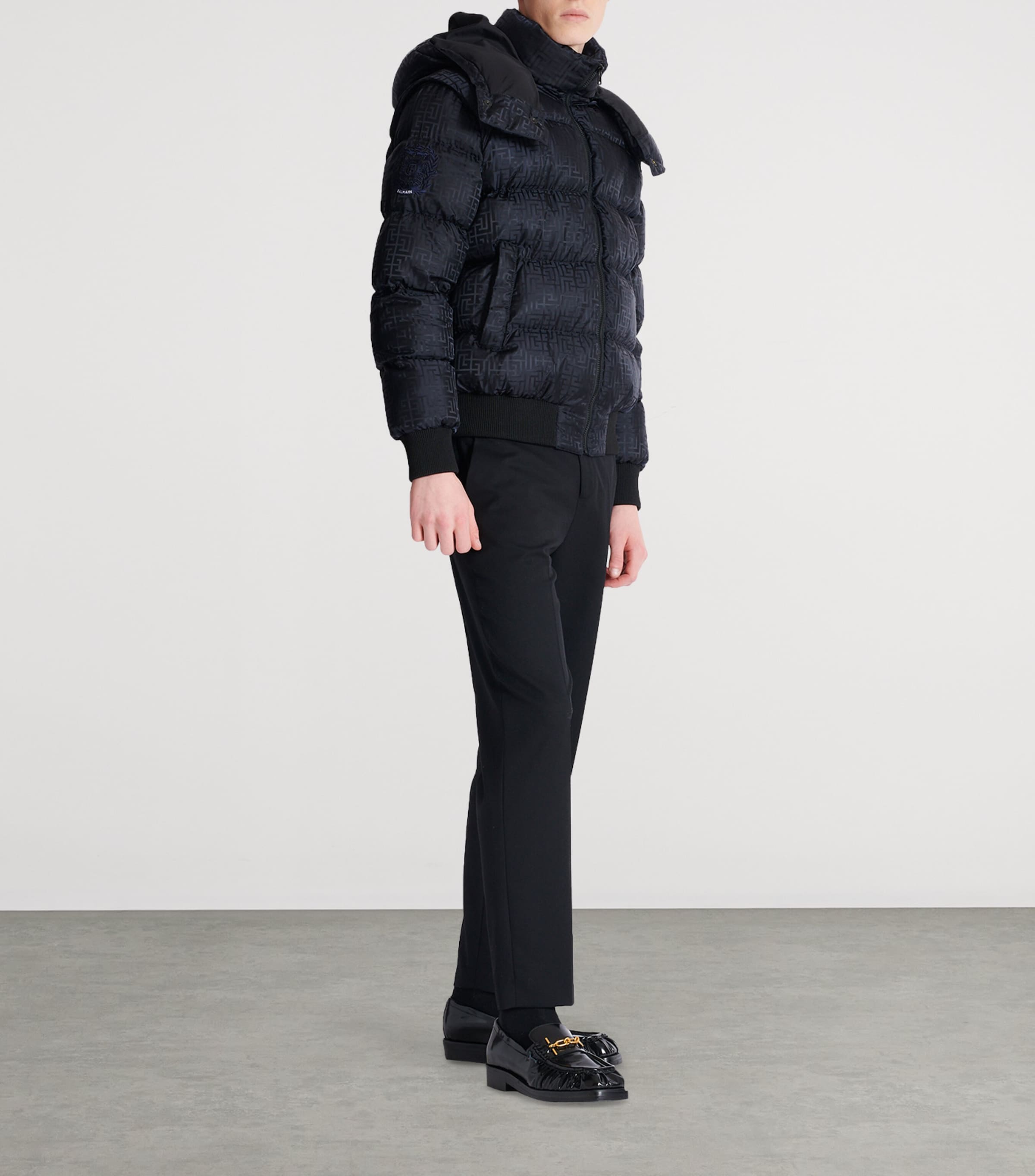 Monogram Hooded Puffer Jacket EAP NOIR/NOIR Image 2