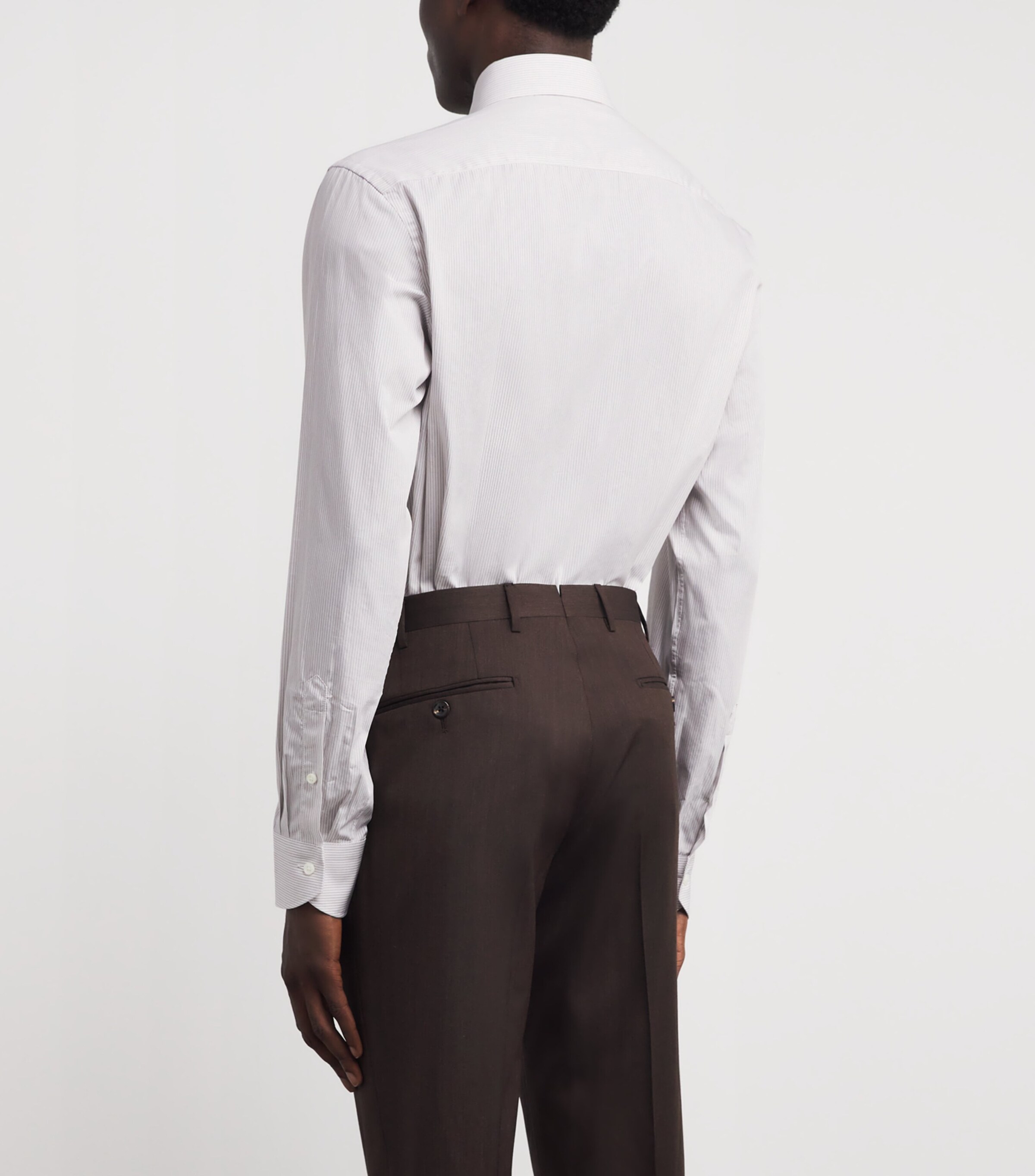 Canali Mens Cotton Stripe Shirt Image 4