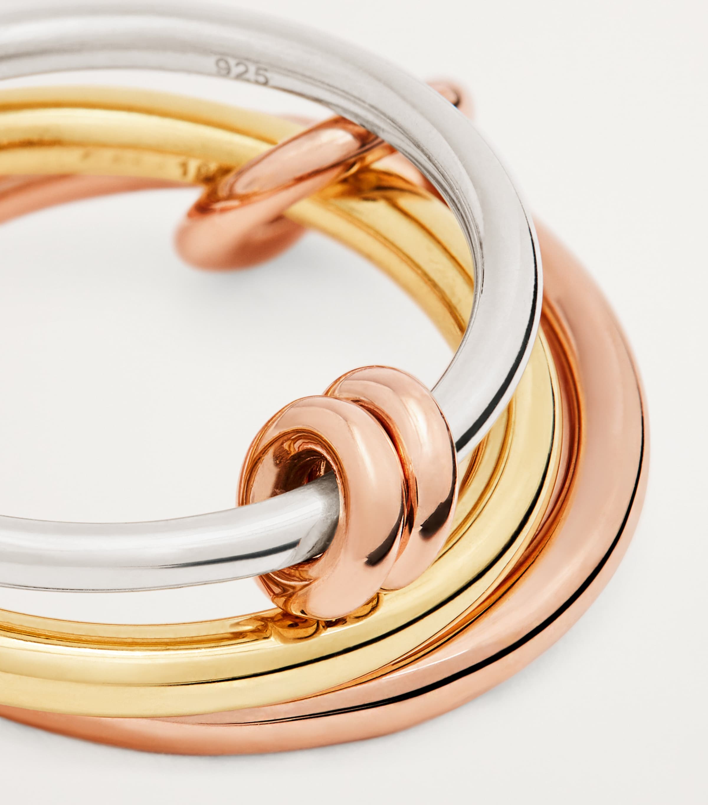 Sterling Silver and Mixed Gold Raneth Ring STERLING SILVER Image 5