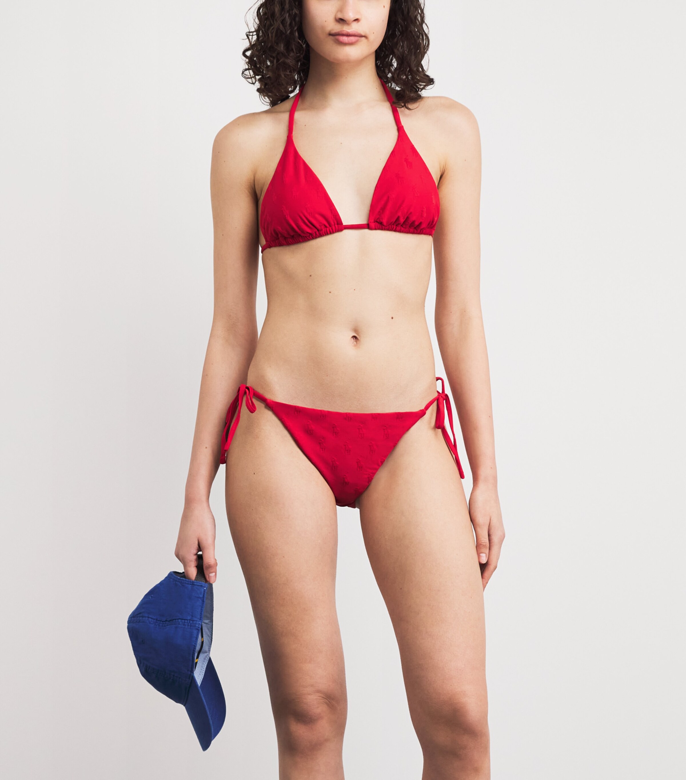 Polo Ralph Lauren Womens Jacquard Bikini Briefs Cruise Red Image 2
