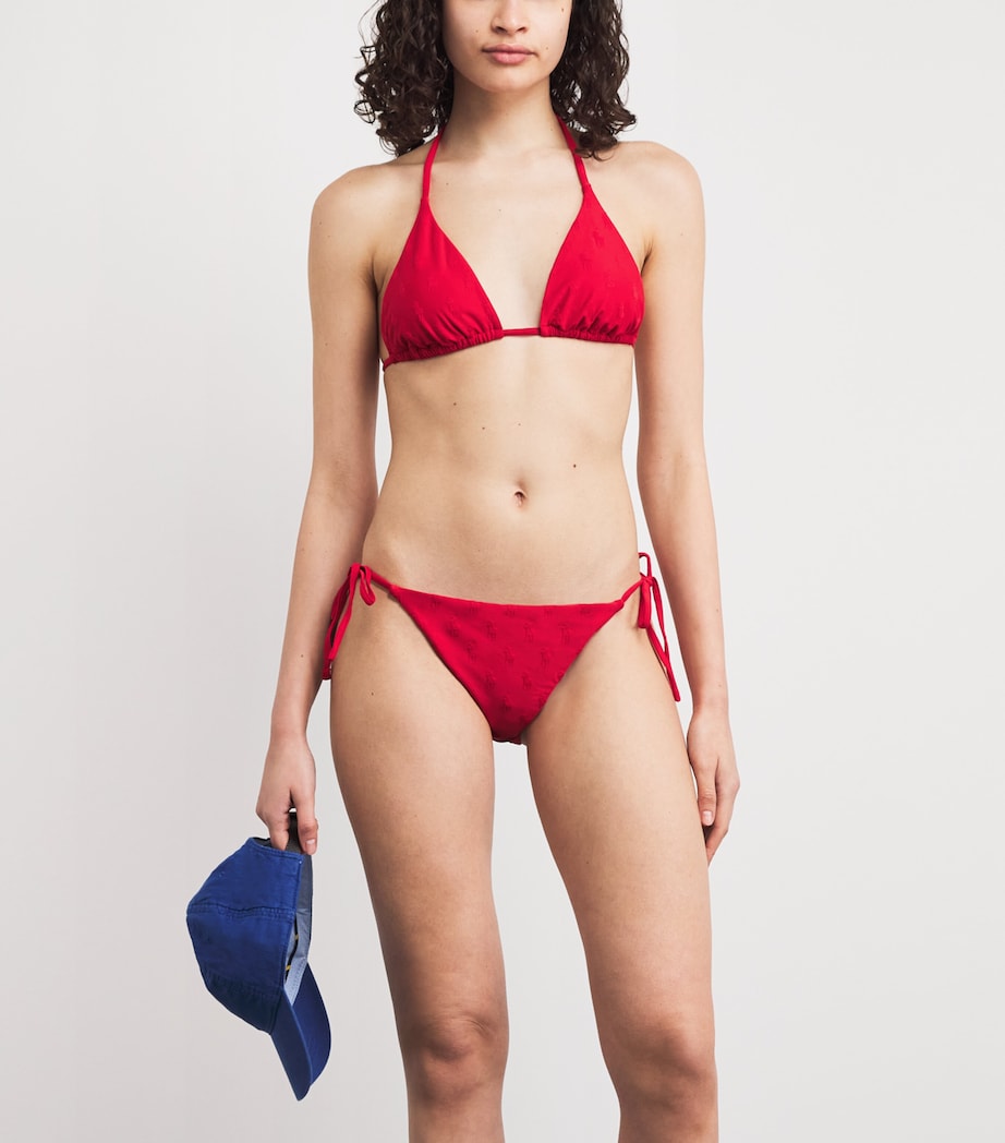 Polo Ralph Lauren Womens Jacquard Bikini Briefs Cruise Red Image 2