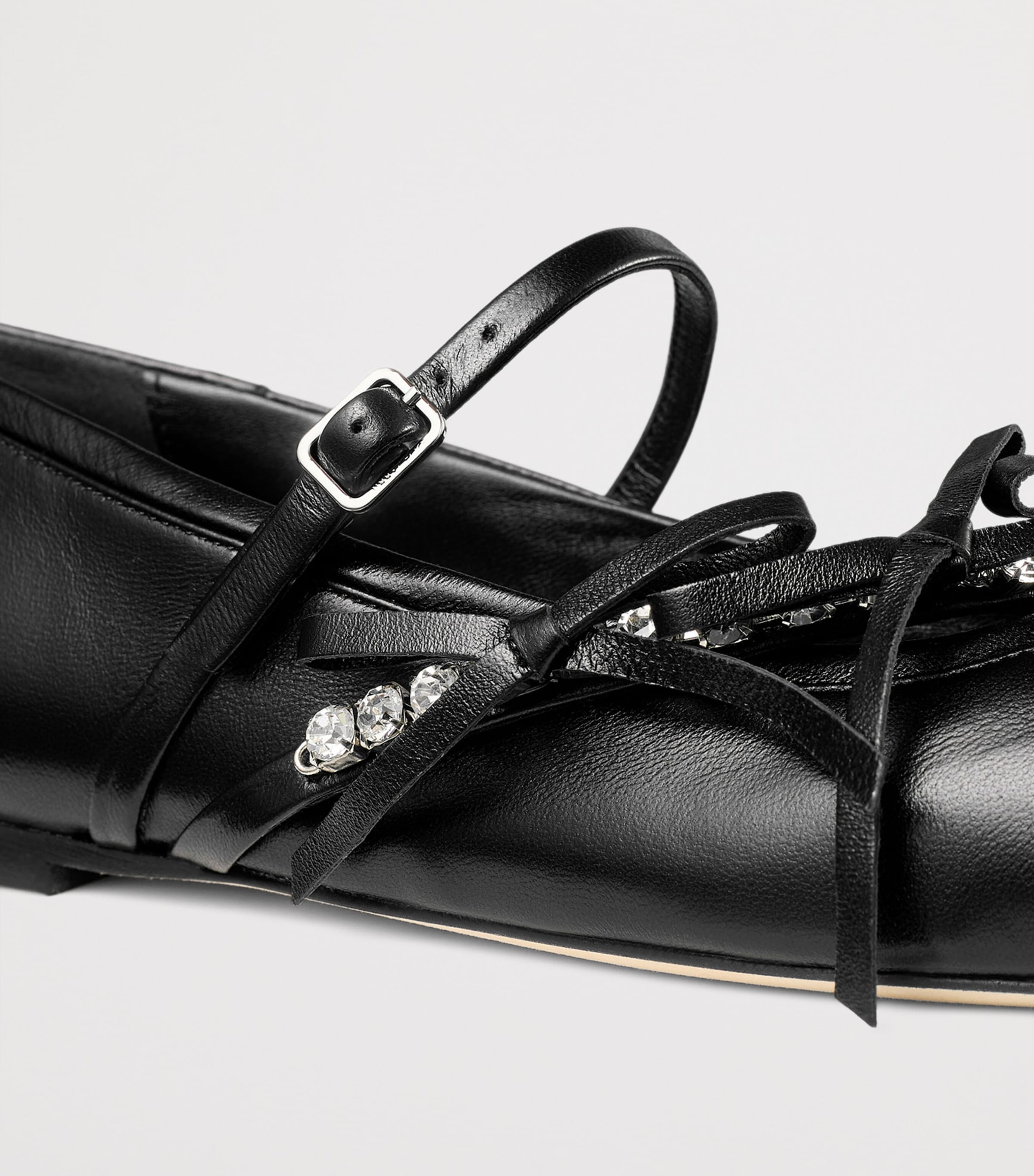 Loli Leather Ballerina Flats BLACK/BLACK Image 6