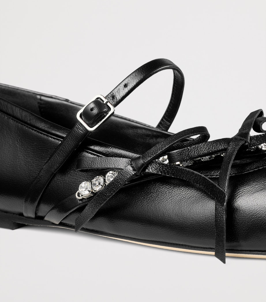 Loli Leather Ballerina Flats BLACK/BLACK Image 5