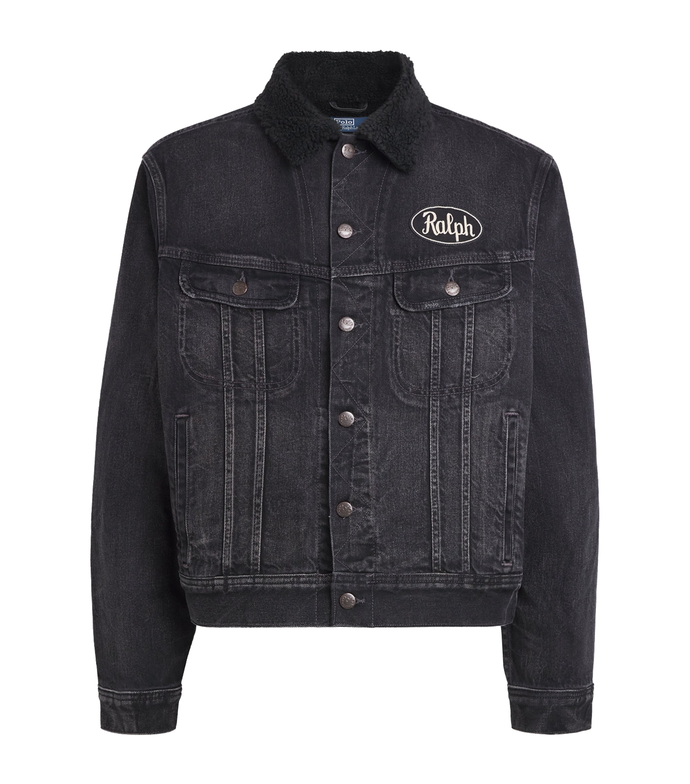 Logo Trucker Denim Jacket BLACK Image 1