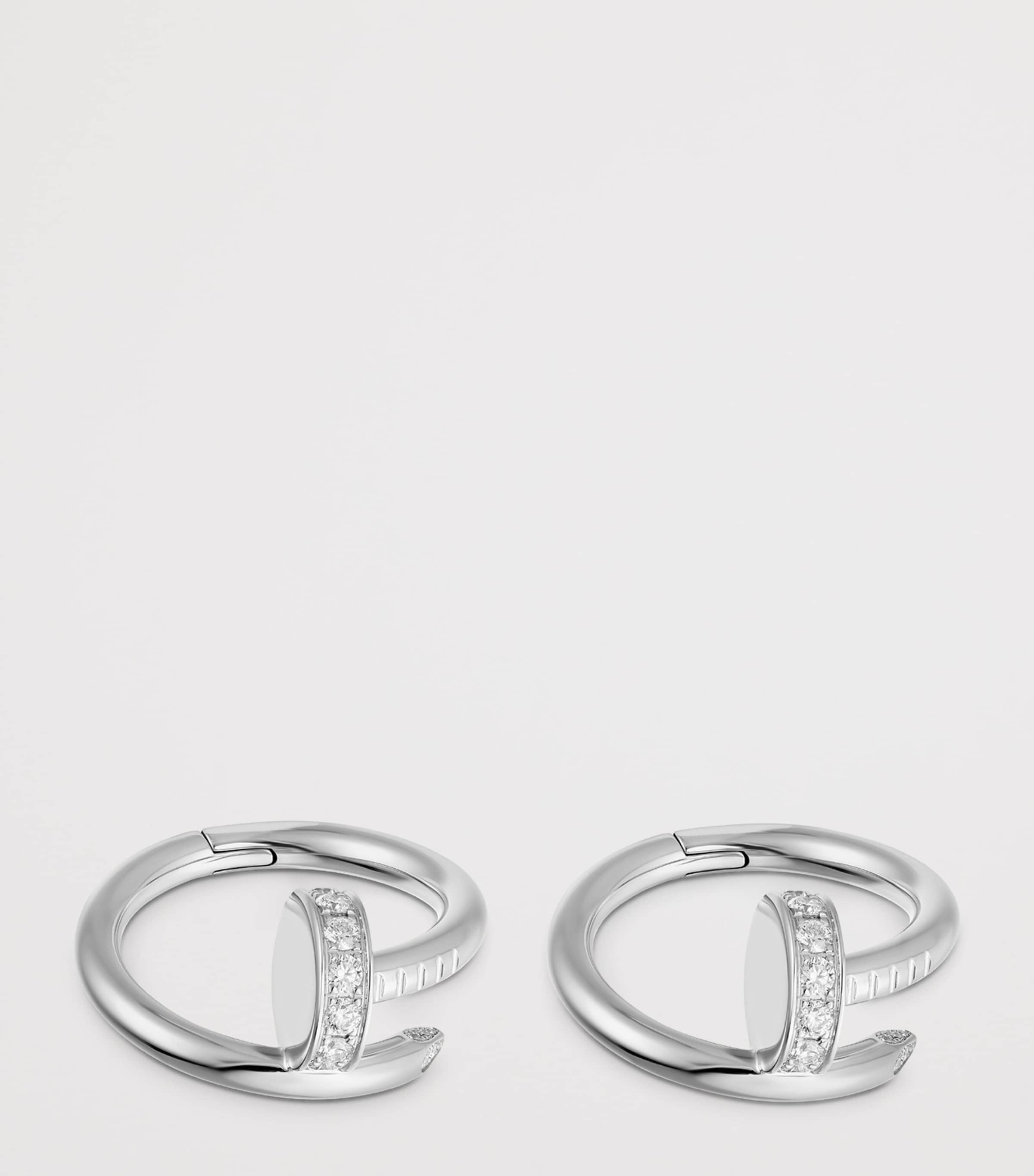 White Gold and Diamond Juste un Clou Cufflinks WHITE GOLD Image 3